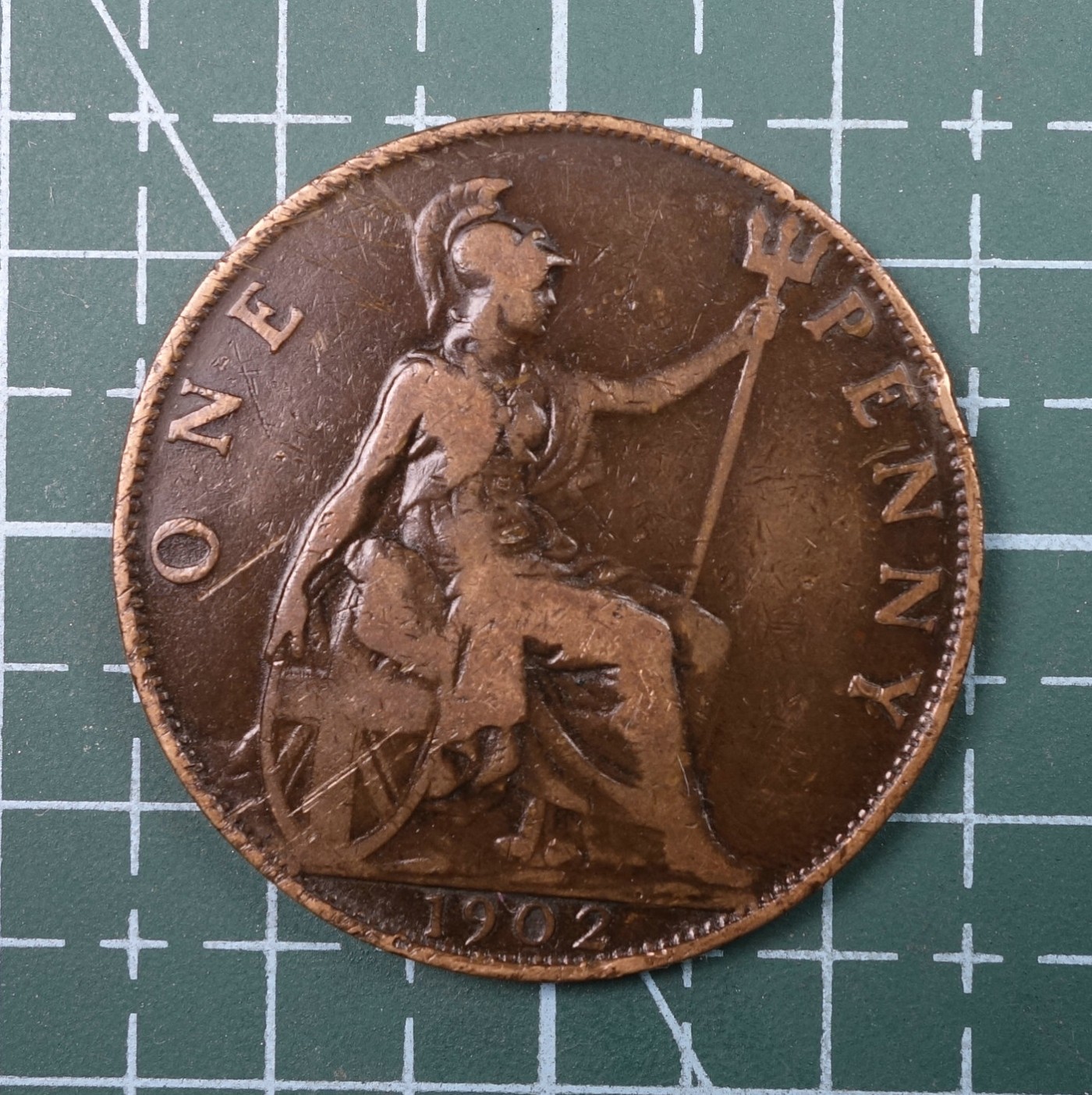 天业钱币散币、银币拍卖第22次专场 全场0元起拍0佣金，欢迎围观参拍 英国1902年1便士铜币