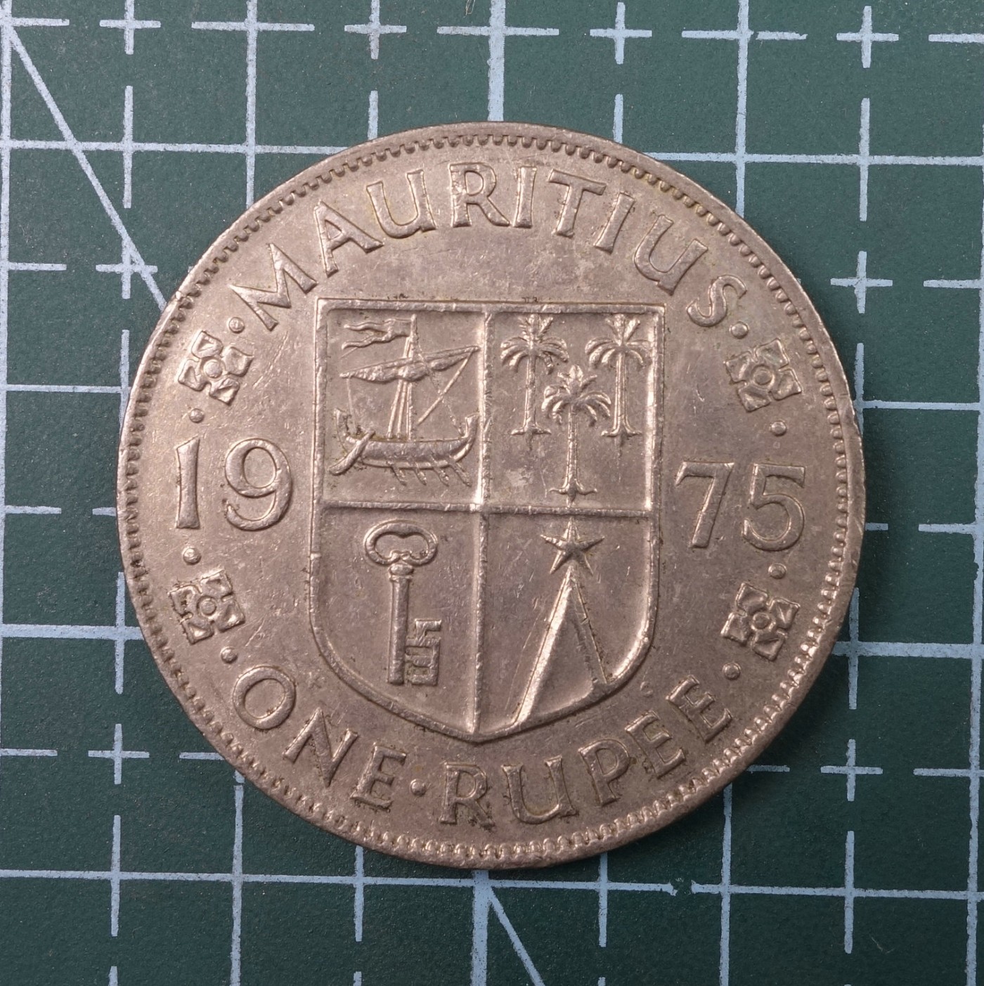 天业钱币散币、银币拍卖第22次专场 全场0元起拍0佣金，欢迎围观参拍 英属毛里求斯1975年1卢比