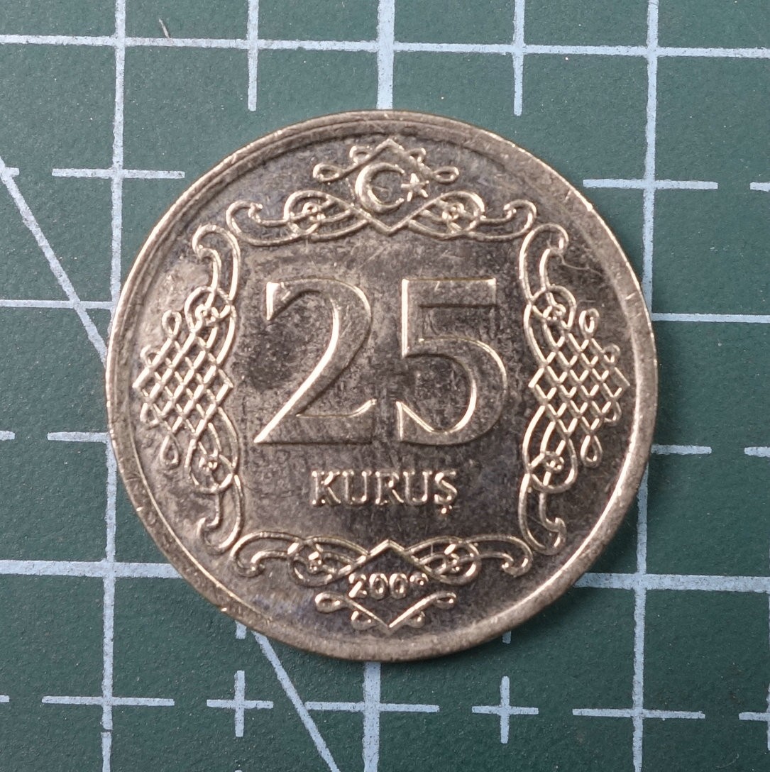 天业钱币散币、银币拍卖第22次专场 全场0元起拍0佣金，欢迎围观参拍 土耳其2009年25克鲁兹