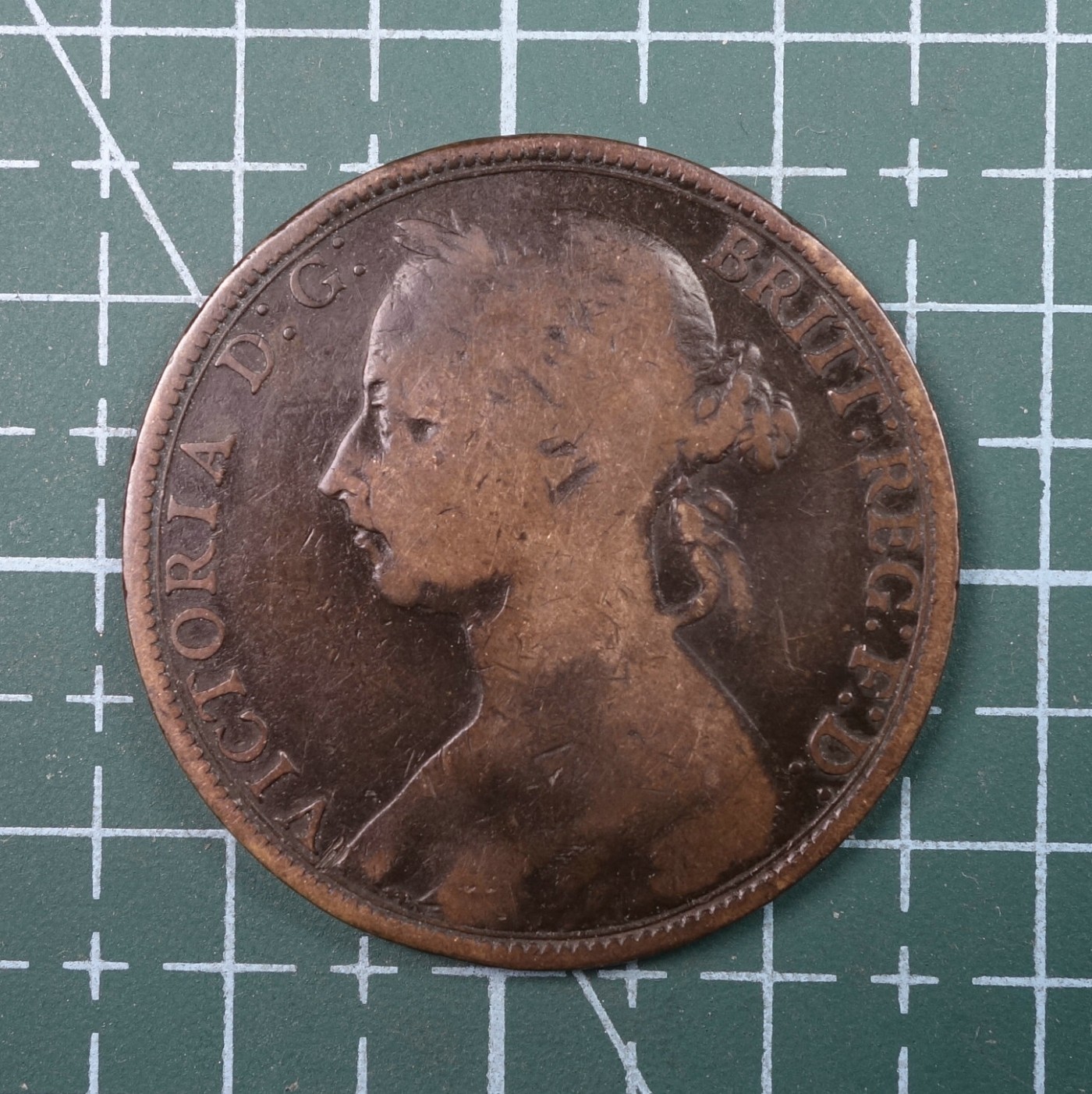 天业钱币散币、银币拍卖第22次专场 全场0元起拍0佣金，欢迎围观参拍 英国1891年1便士铜币