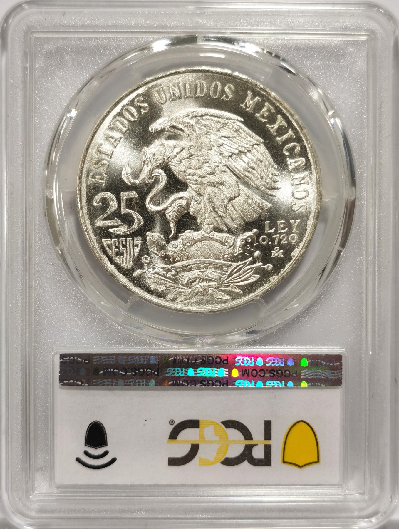 博洋堂世界钱币拍卖第056期（全场包邮） PCGS MS66 墨西哥1968年奥运纪念25比索银币