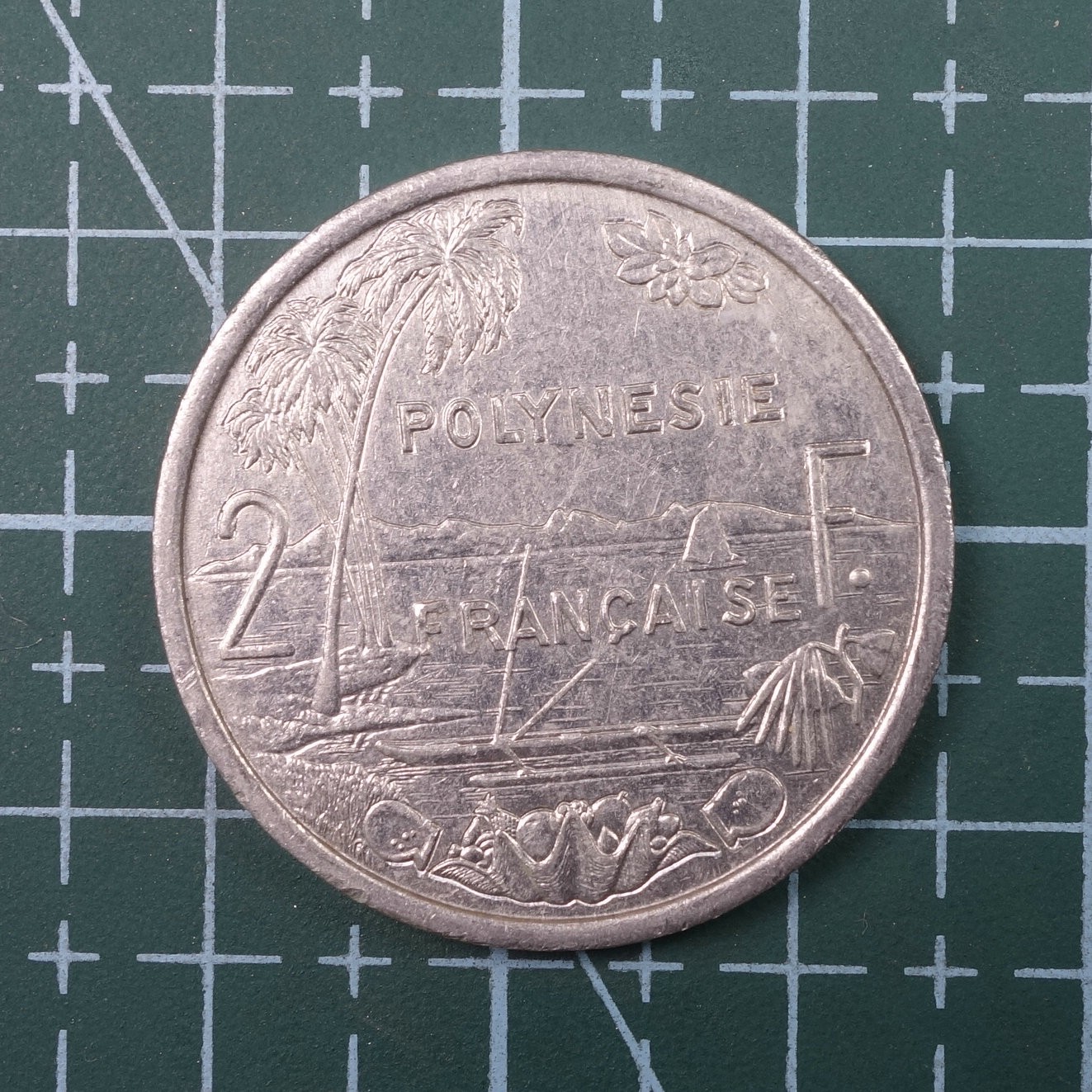 天业钱币散币、银币拍卖第22次专场 全场0元起拍0佣金，欢迎围观参拍 法属波利尼西亚1996年2法郎