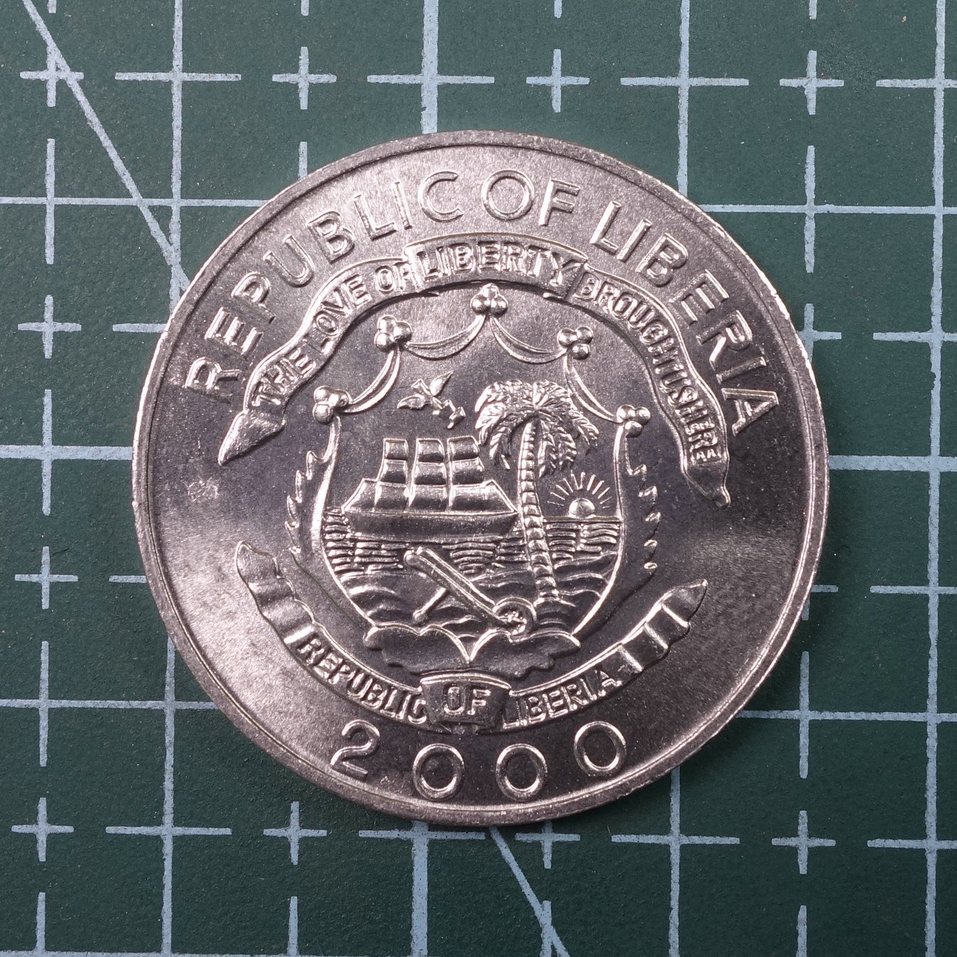 天业钱币散币、银币拍卖第22次专场 全场0元起拍0佣金，欢迎围观参拍 利比里亚2000年龙年5分UNC