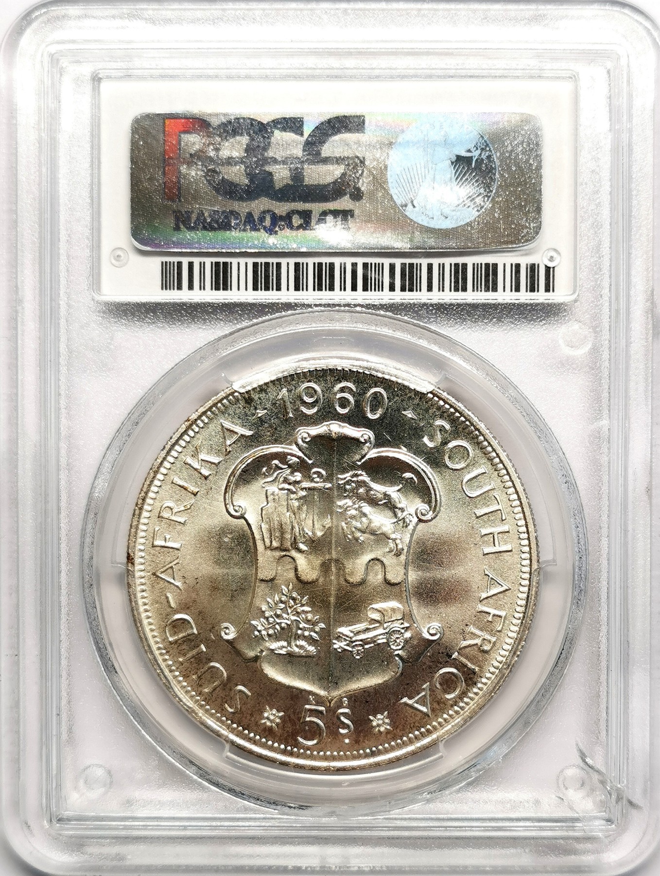 凡希社世界钱币微拍第二百五十七期（感恩专场） 1960南非5先令大银PCGS-PL67