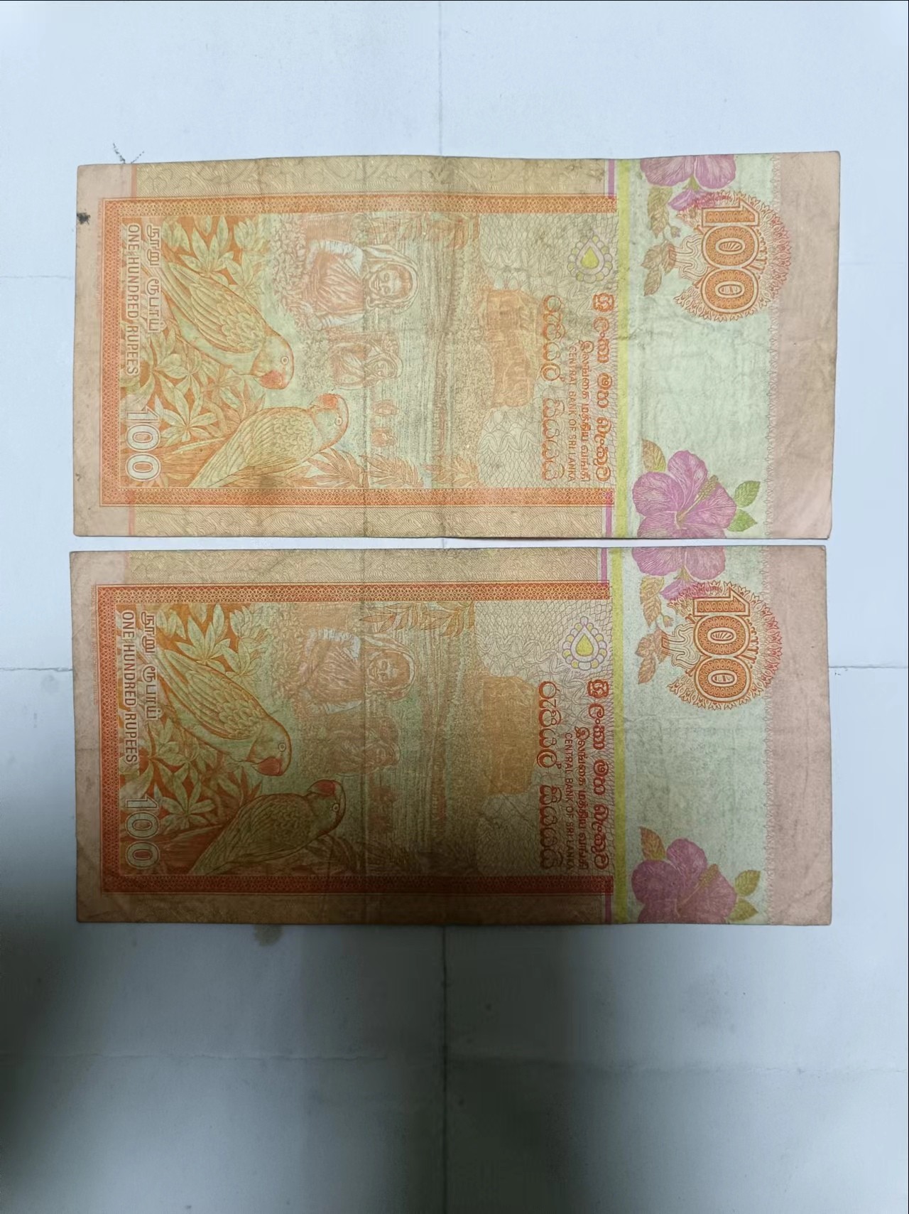 【20231217】非全新纸币第九十九场 斯里兰卡100卢比2种不同版本