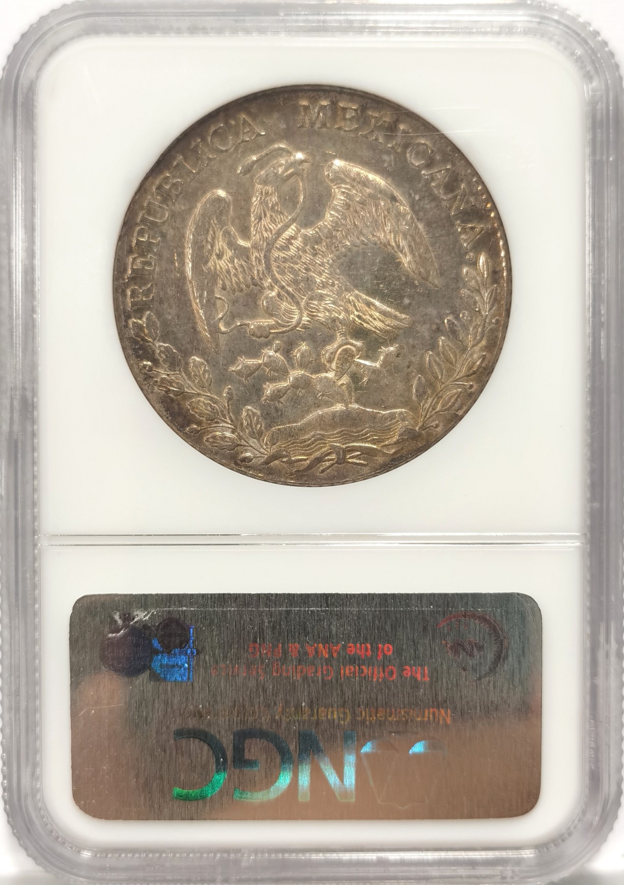 博洋堂世界钱币拍卖第056期（全场包邮） NGC MS63 墨西哥1896年MO AB版花边鹰洋，原味深打