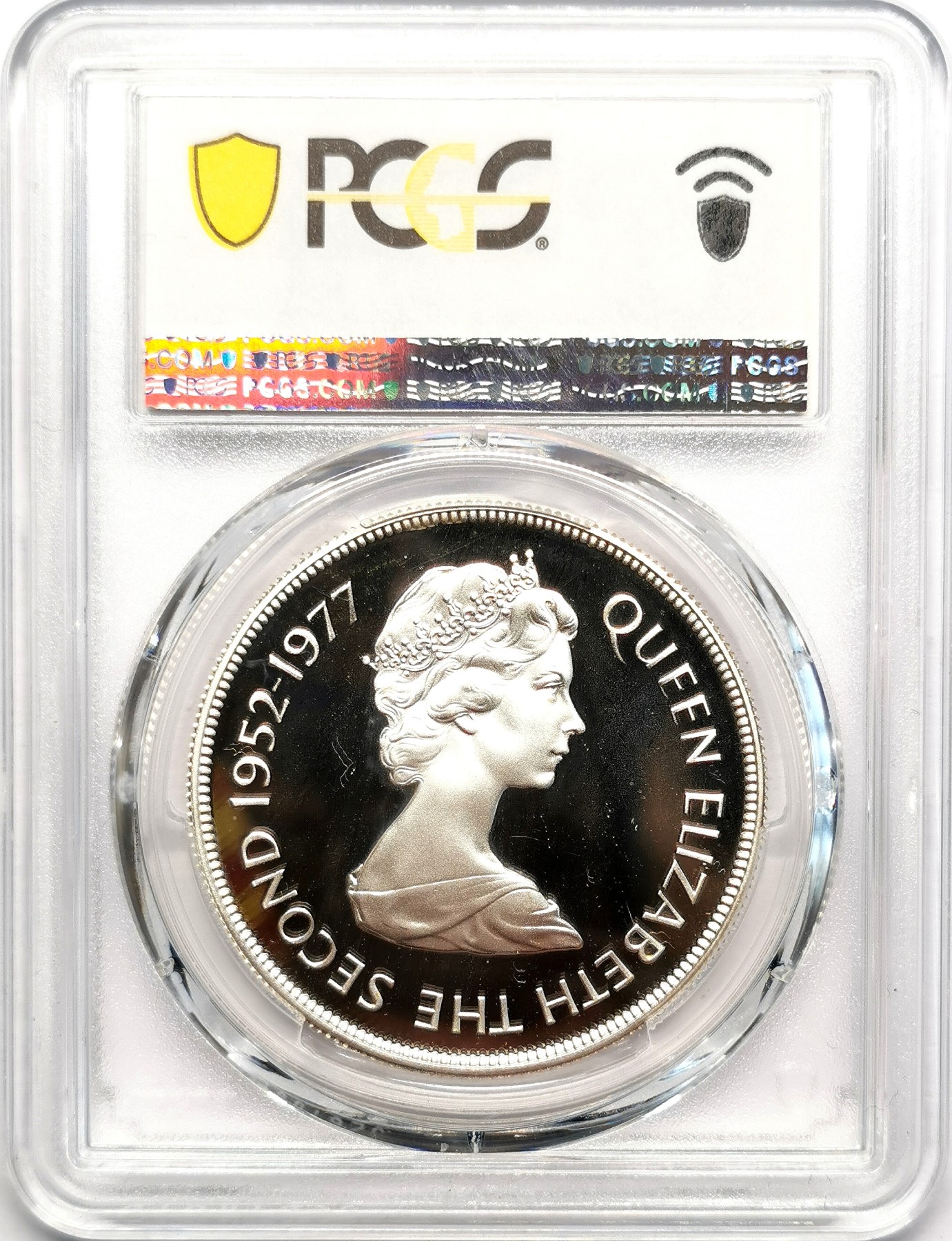 凡希社世界钱币微拍第二百五十七期（感恩专场） 1977圣赫勒拿女王加冕纪念大银精铸PCGS-PR68DCAM附原盒
