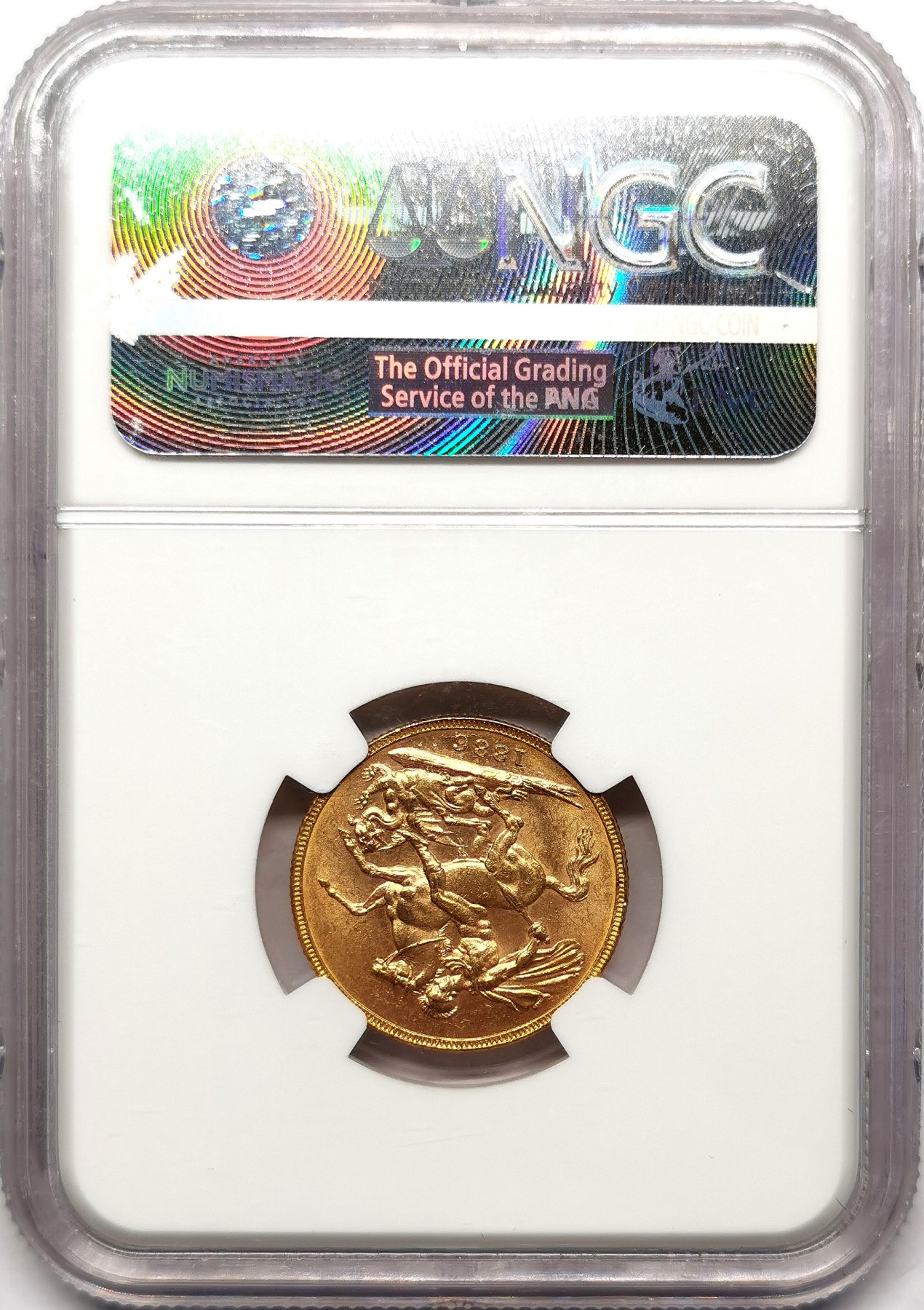 凡希社世界钱币微拍第二百五十七期（感恩专场） 荐！1886M澳大利亚小维索维林金币NGC-MS62背屠龙！