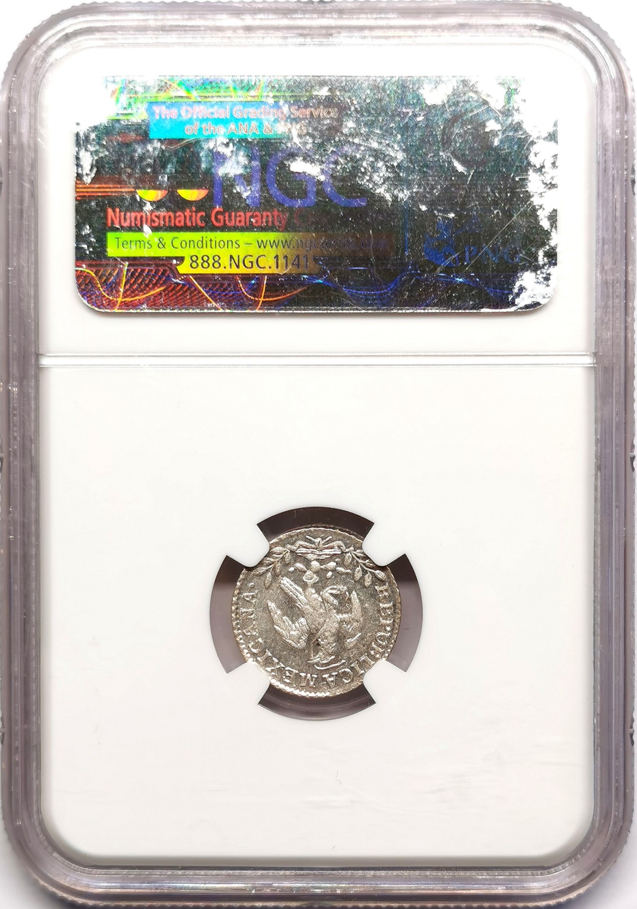 凡希社世界钱币微拍第二百五十七期（感恩专场） 1851MO墨西哥1/2R小鹰洋NGC-MS64