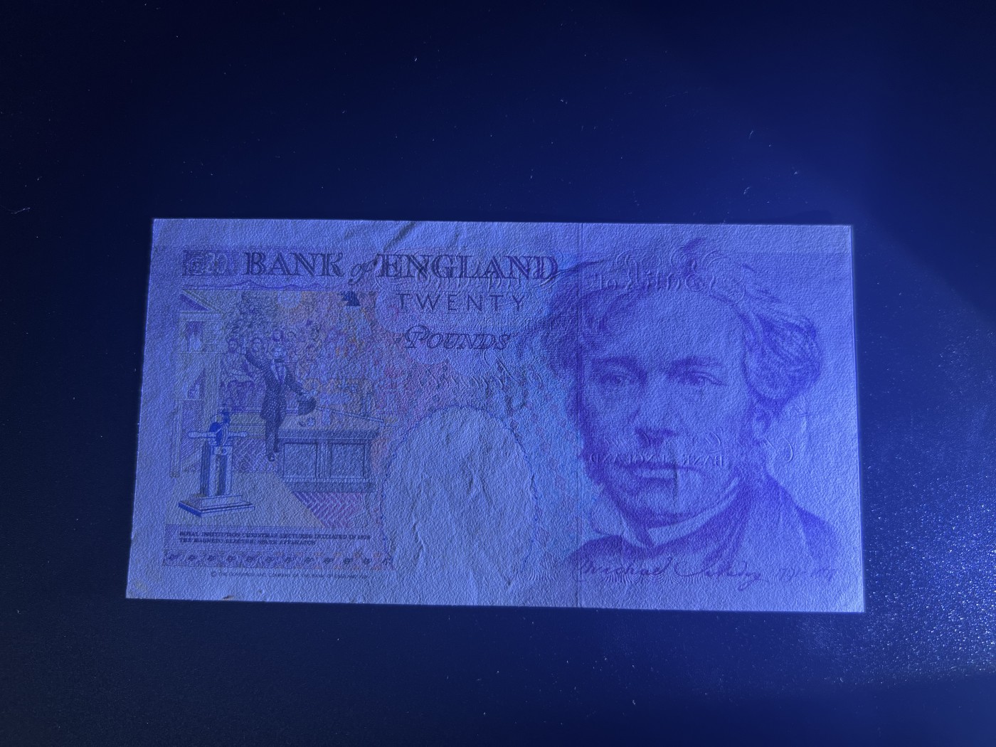 🌗乐淘淘世界纸币拍卖 第34期🌓 【A40 769181】英国1991年纸币 20镑 E序列 A冠 皇冠版 女王钞 品相如图