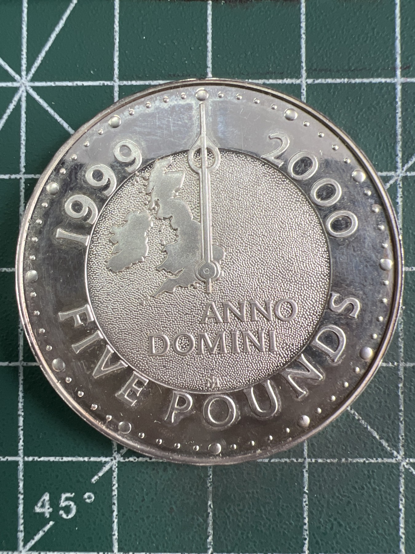 第487期 硬币专场 （无押金，捡漏，全场50包邮，偏远地区除外，接收代拍业务） 英国1999年千禧年5英镑精致纪念银币