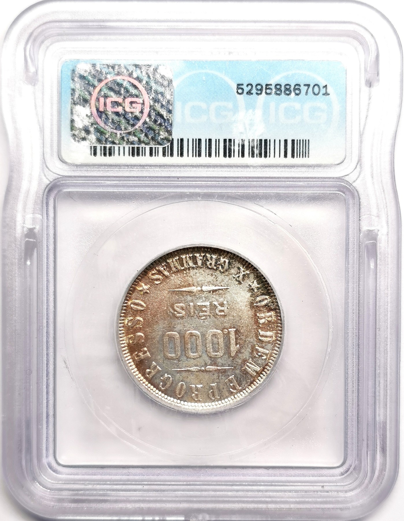 凡希社世界钱币微拍第二百五十七期（感恩专场） 1907巴西女神1000R银币ICG-MS64