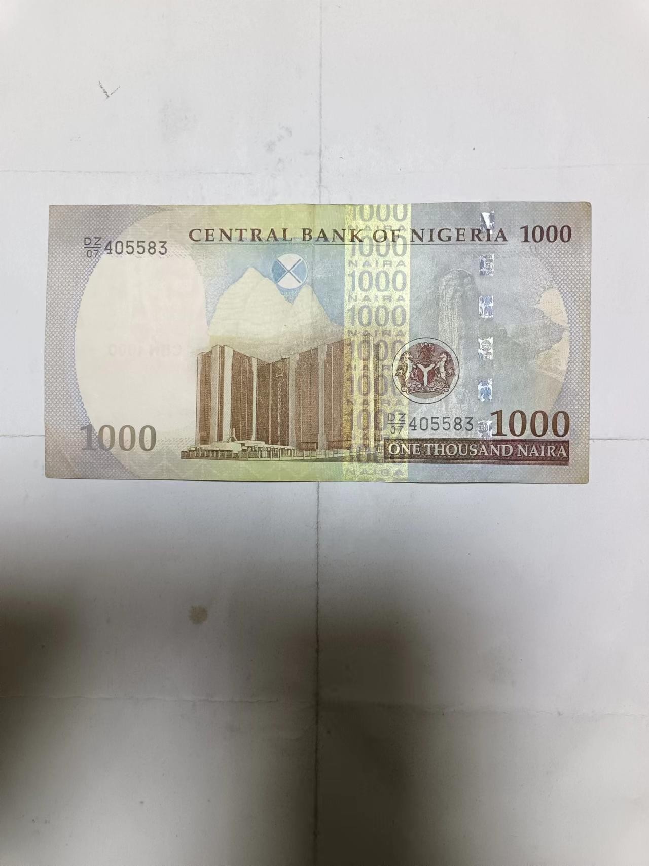 【20231217】非全新纸币第九十九场 尼日利亚2021年1000奈拉