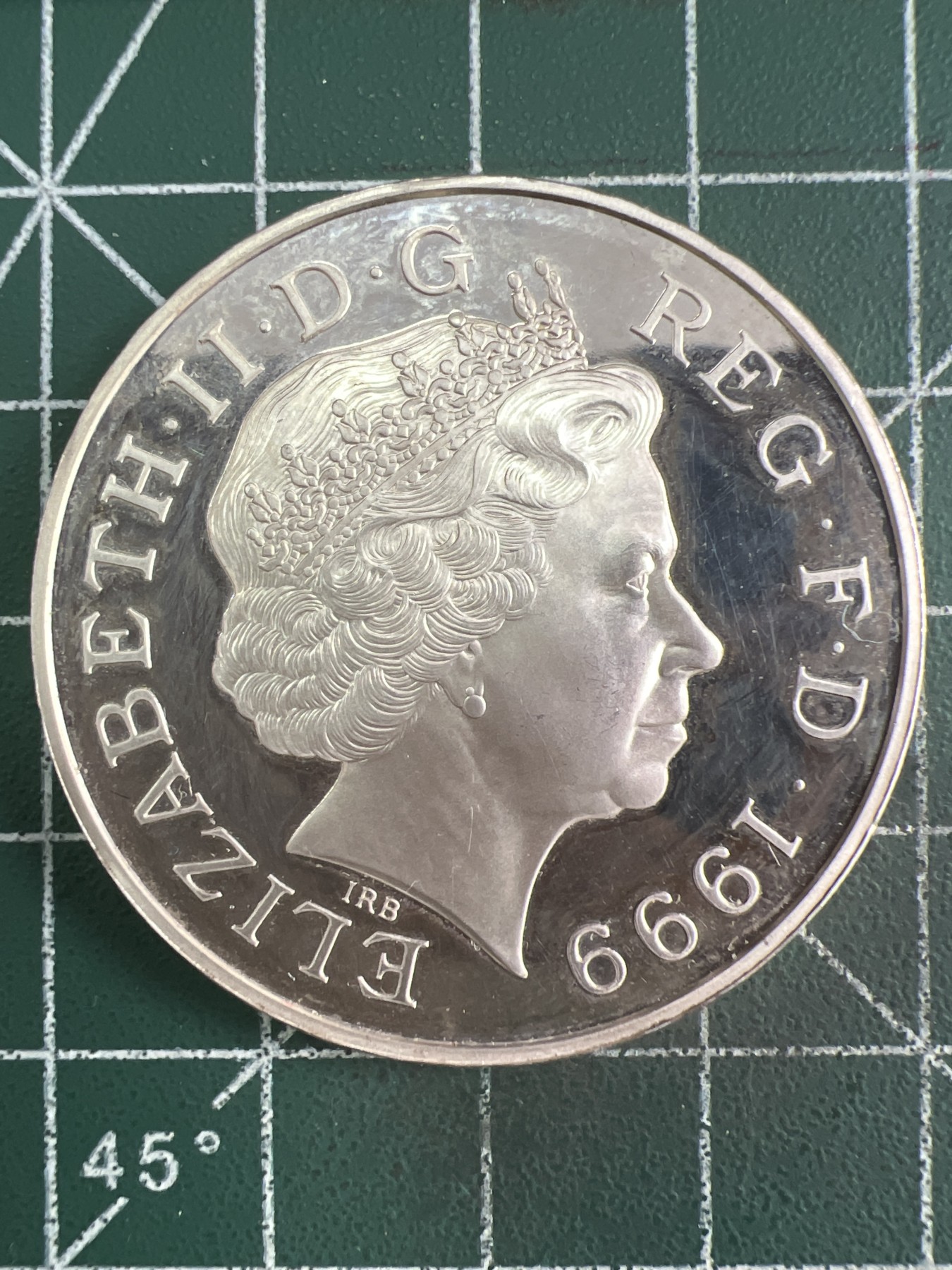 第487期 硬币专场 （无押金，捡漏，全场50包邮，偏远地区除外，接收代拍业务） 英国1999年千禧年5英镑精致纪念银币