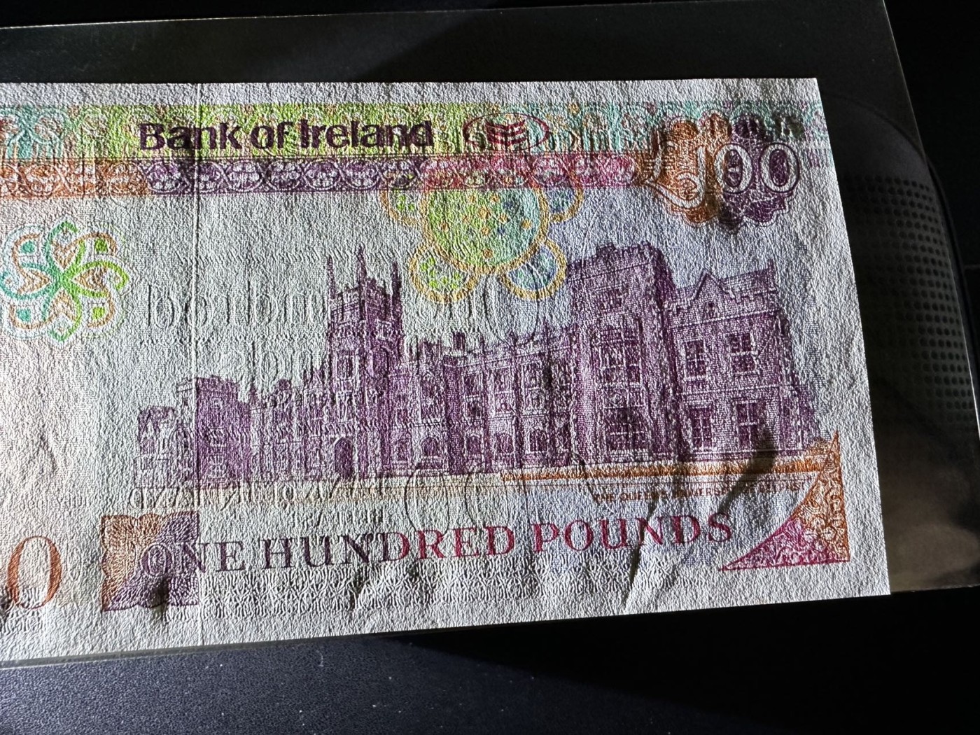 《外钞收藏家》第三百二十期（爱尔兰、北爱尔兰、马耳他专场） 爱尔兰银行1995年100镑（北爱） 全新UNC 一个点钞痕