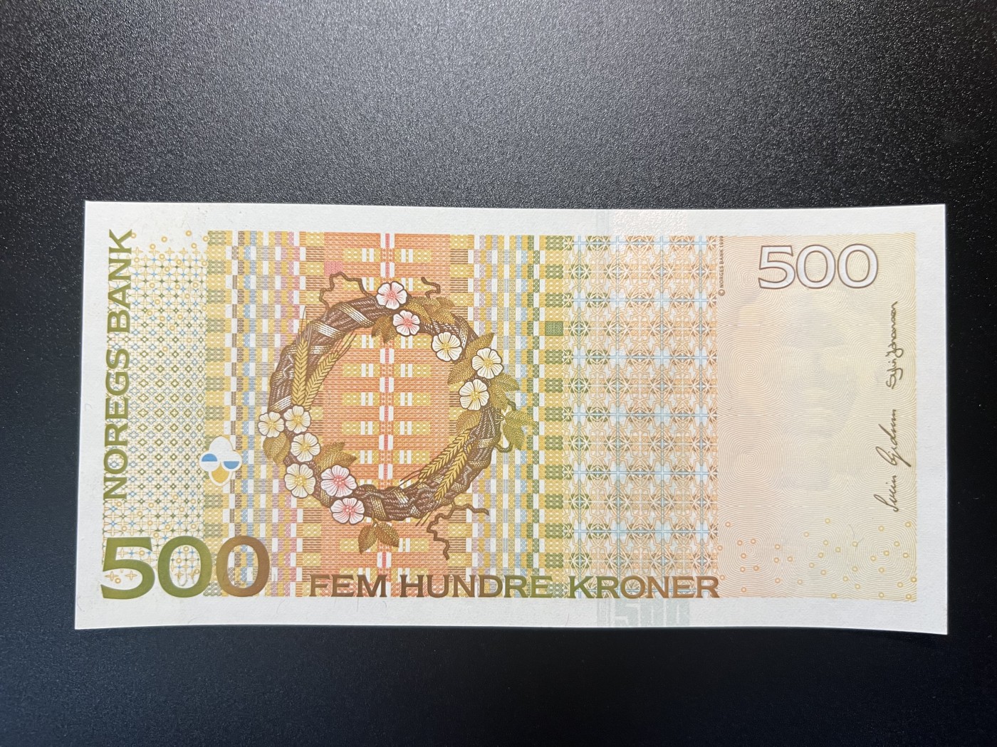 🌗乐淘淘世界纸币拍卖 第34期🌓 【2303088501】挪威2000年纸币 500克朗 长号无47 全新UNC