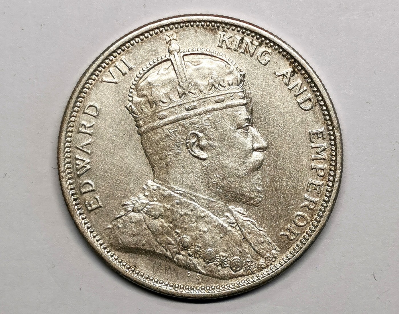 凡希社世界钱币微拍第二百五十七期（感恩专场） 1903海峡殖民地爱七壹元大样AU有清洗痕迹！