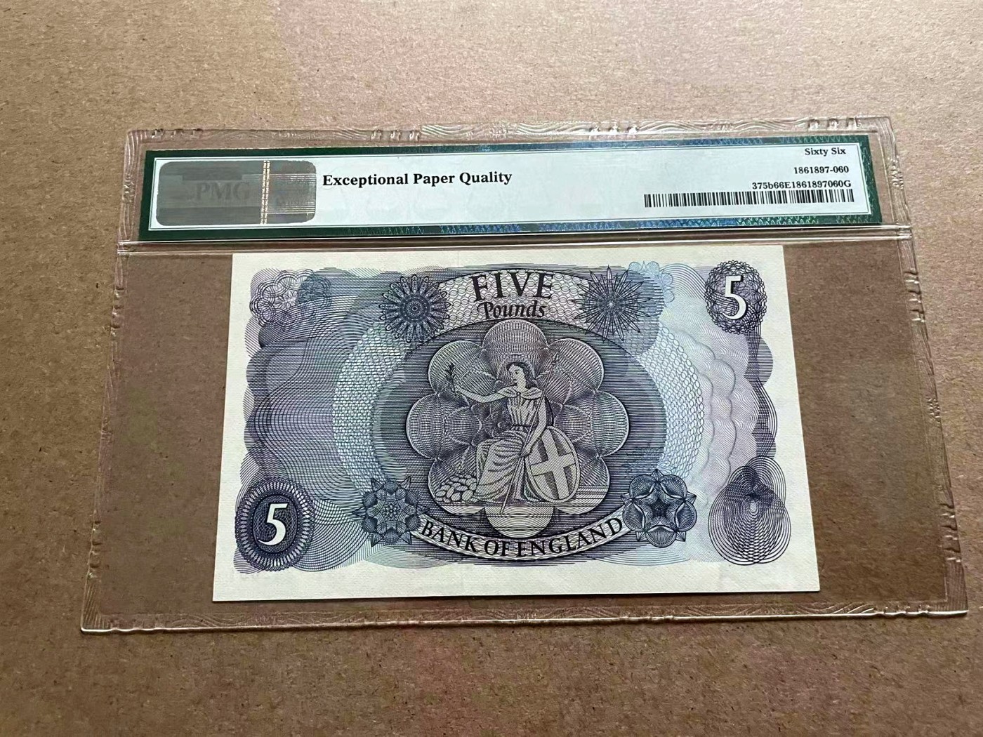 【Blue Auction】✨世界纸币精拍第406期【精】 英国 C序列 1966-70年5镑 PMG66EPQ 