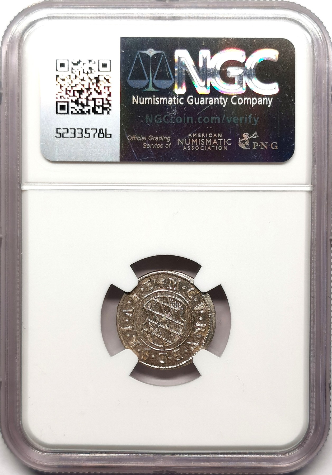 凡希社世界钱币微拍第二百五十七期（感恩专场） 1624巴伐利亚2K银辅币NGC-MS62亚军分！