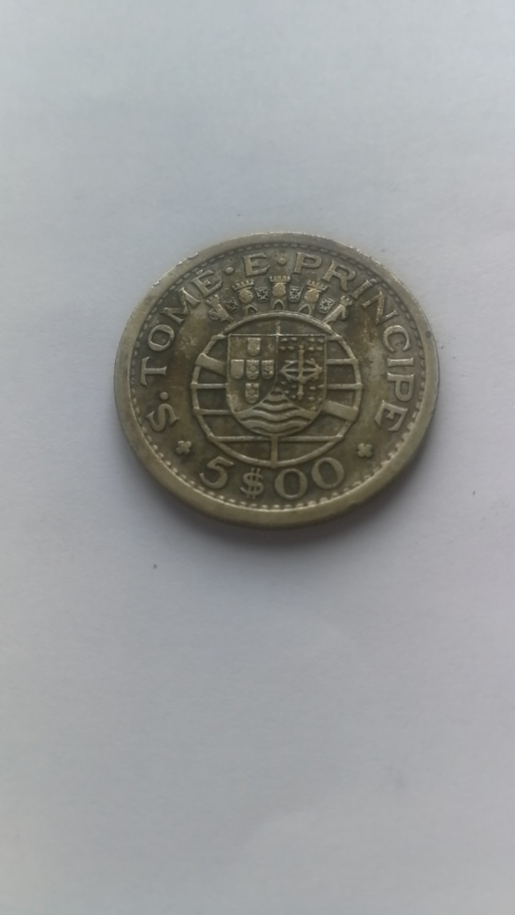葡属圣多美和普林西比1951年5$银币