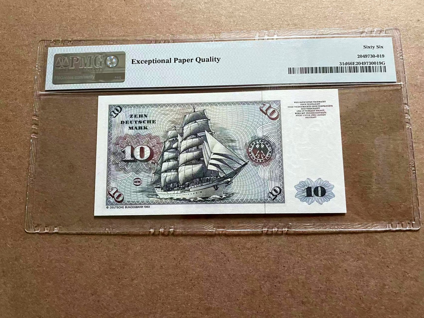 【Blue Auction】✨世界纸币精拍第406期【精】 德国 1980年10马克 PMG66EPQ 