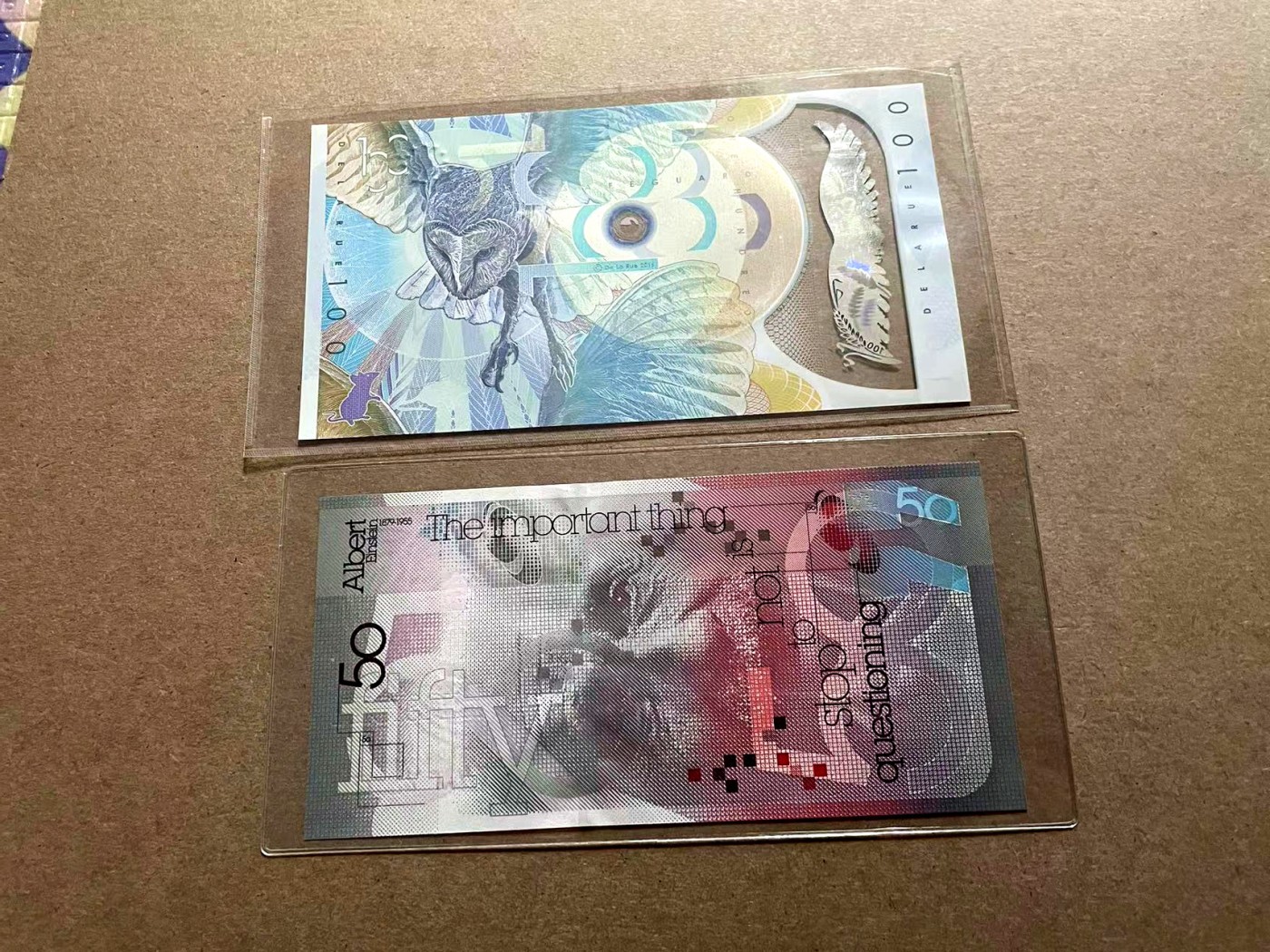 【Blue Auction】✨世界纸币精拍第406期【精】 【一组2张】德纳罗100测试钞&爱因斯坦50测试钞一组 全新UNC