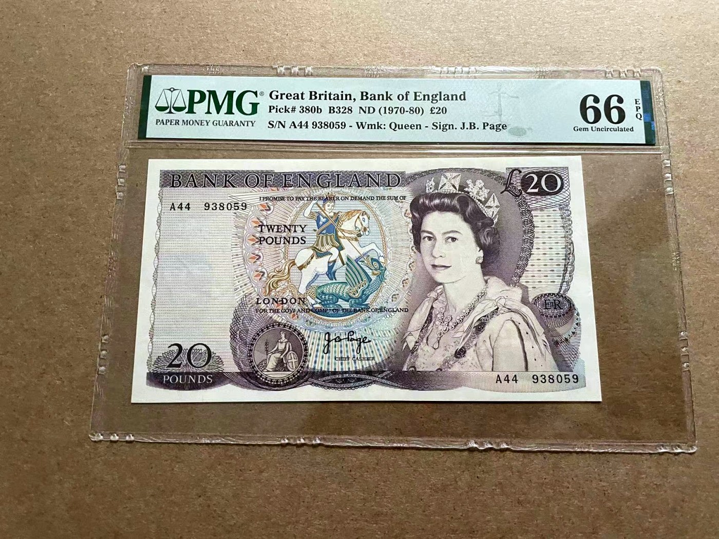 【Blue Auction】✨世界纸币精拍第406期【精】 英国 D序列 1970-80年20镑 PMG66EPQ 