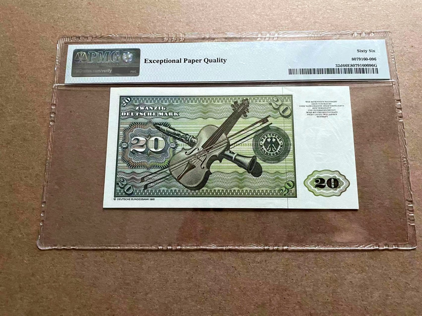 【Blue Auction】✨世界纸币精拍第406期【精】 德国 1980年20马克 PMG66EPQ 
