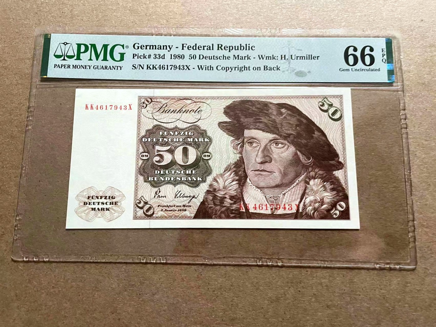 【Blue Auction】✨世界纸币精拍第406期【精】 德国 1980年50马克 PMG66EPQ 