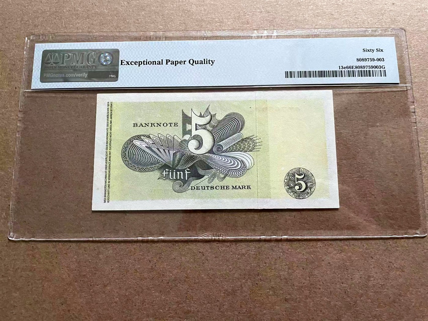 【Blue Auction】✨世界纸币精拍第406期【精】 德国 1948年5马克 PMG66EPQ 欧罗巴女神