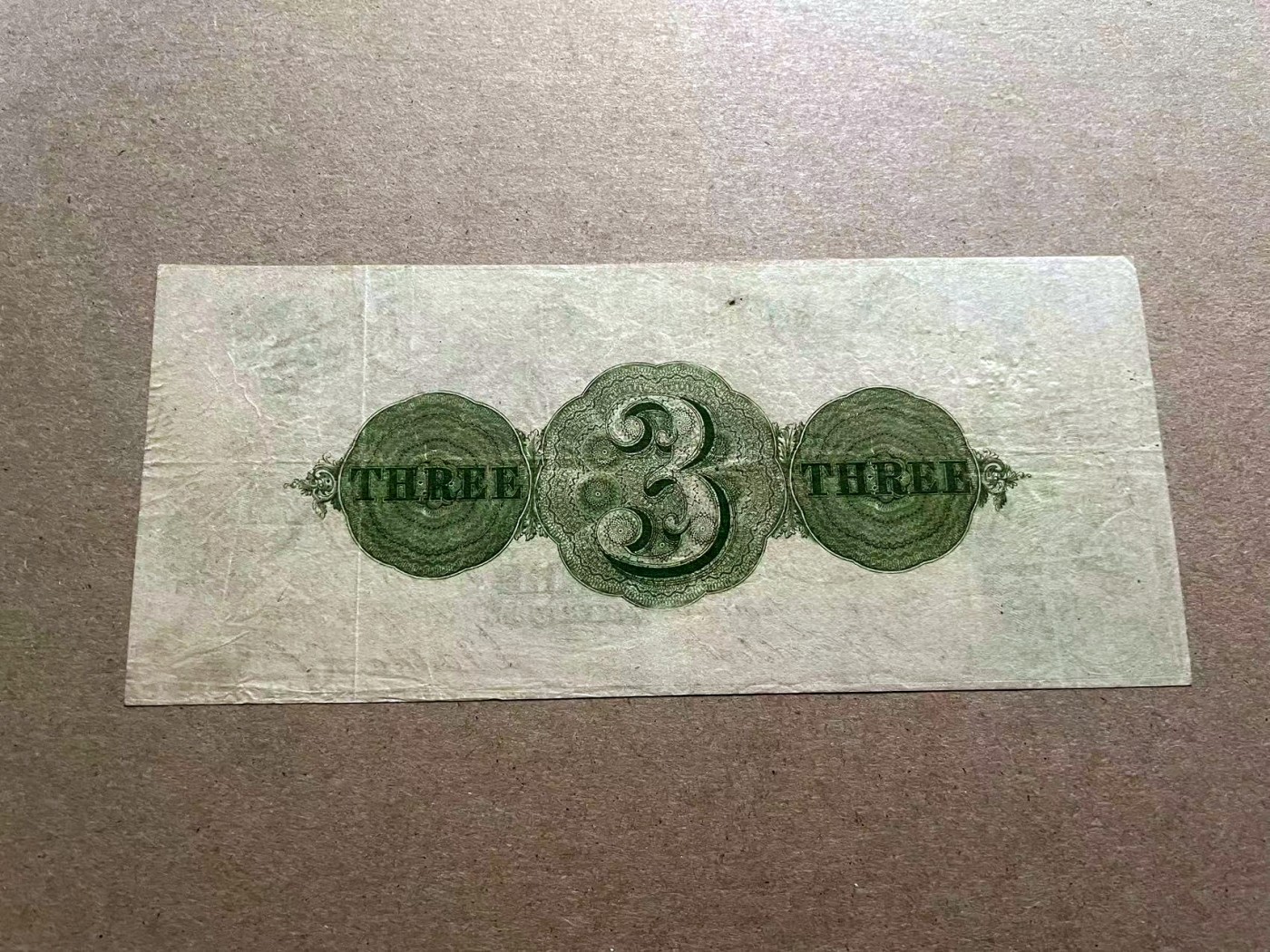 【Blue Auction】✨世界纸币精拍第406期【精】 【少见品种实钞】美国 纽约黑河银行 1862年3美金 众女神 品相如图 