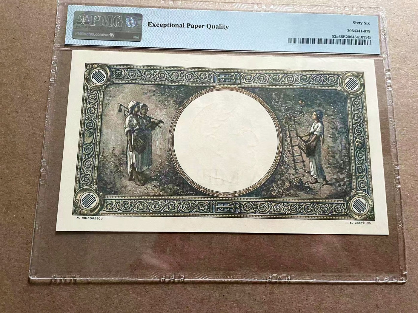 【Blue Auction】✨世界纸币精拍第406期【精】 罗马尼亚 1941-45年1000雷 PMG66EPQ 