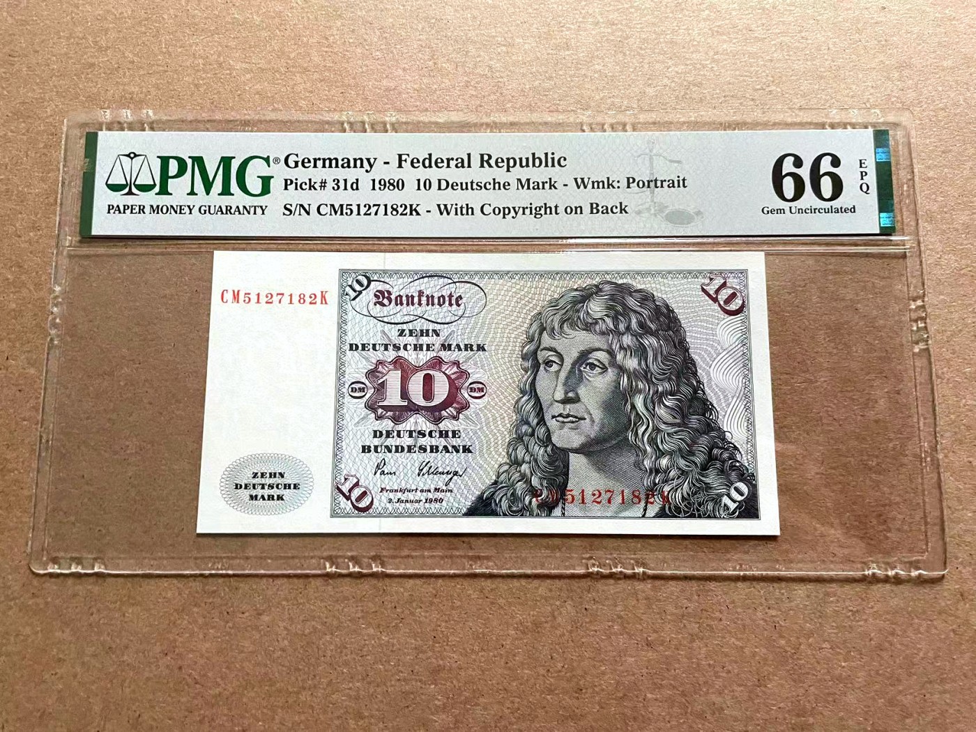 【Blue Auction】✨世界纸币精拍第406期【精】 德国 1980年10马克 PMG66EPQ 