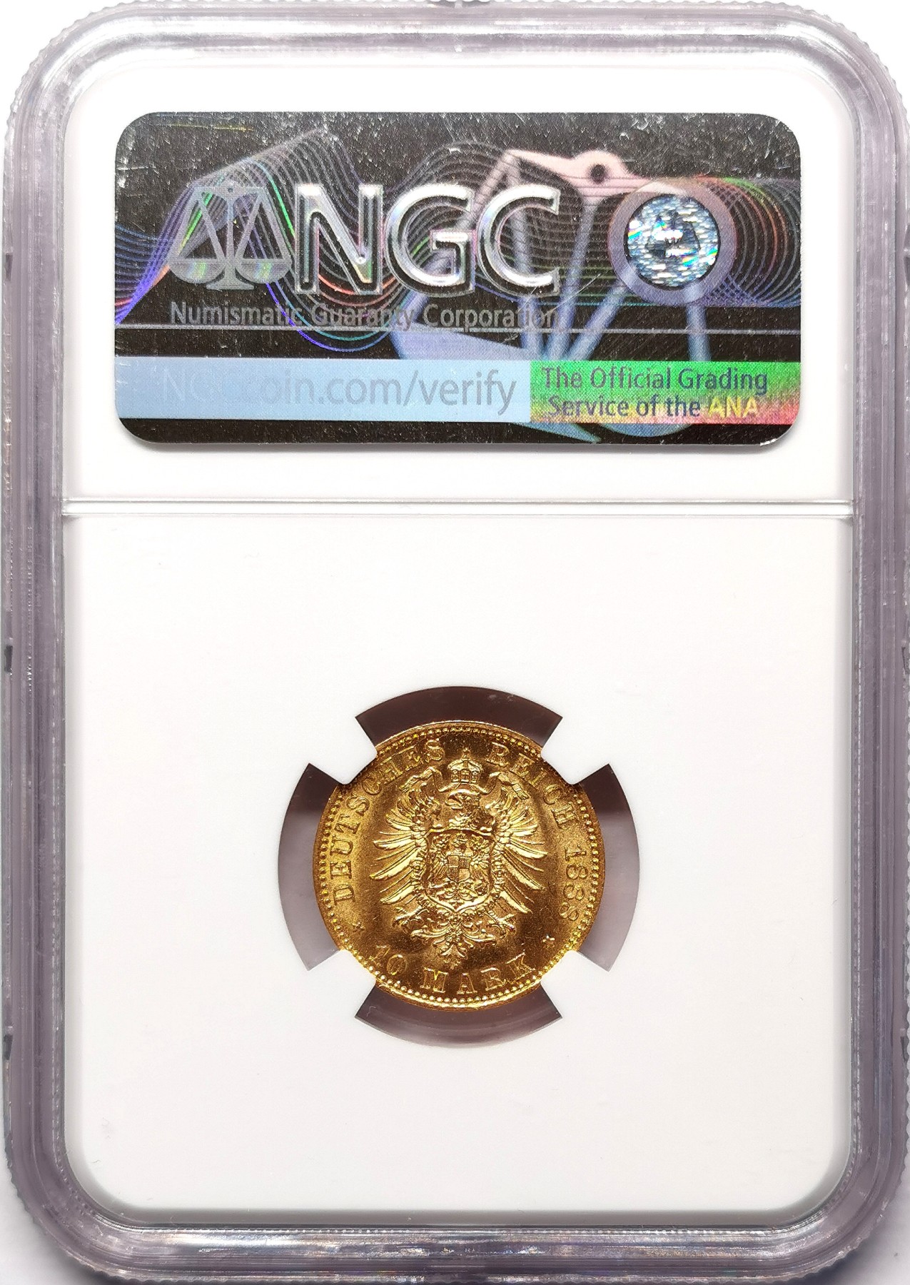 凡希社世界钱币微拍第二百五十七期（感恩专场） 1888普鲁士三皇之年10马克金币NGC-MS64+