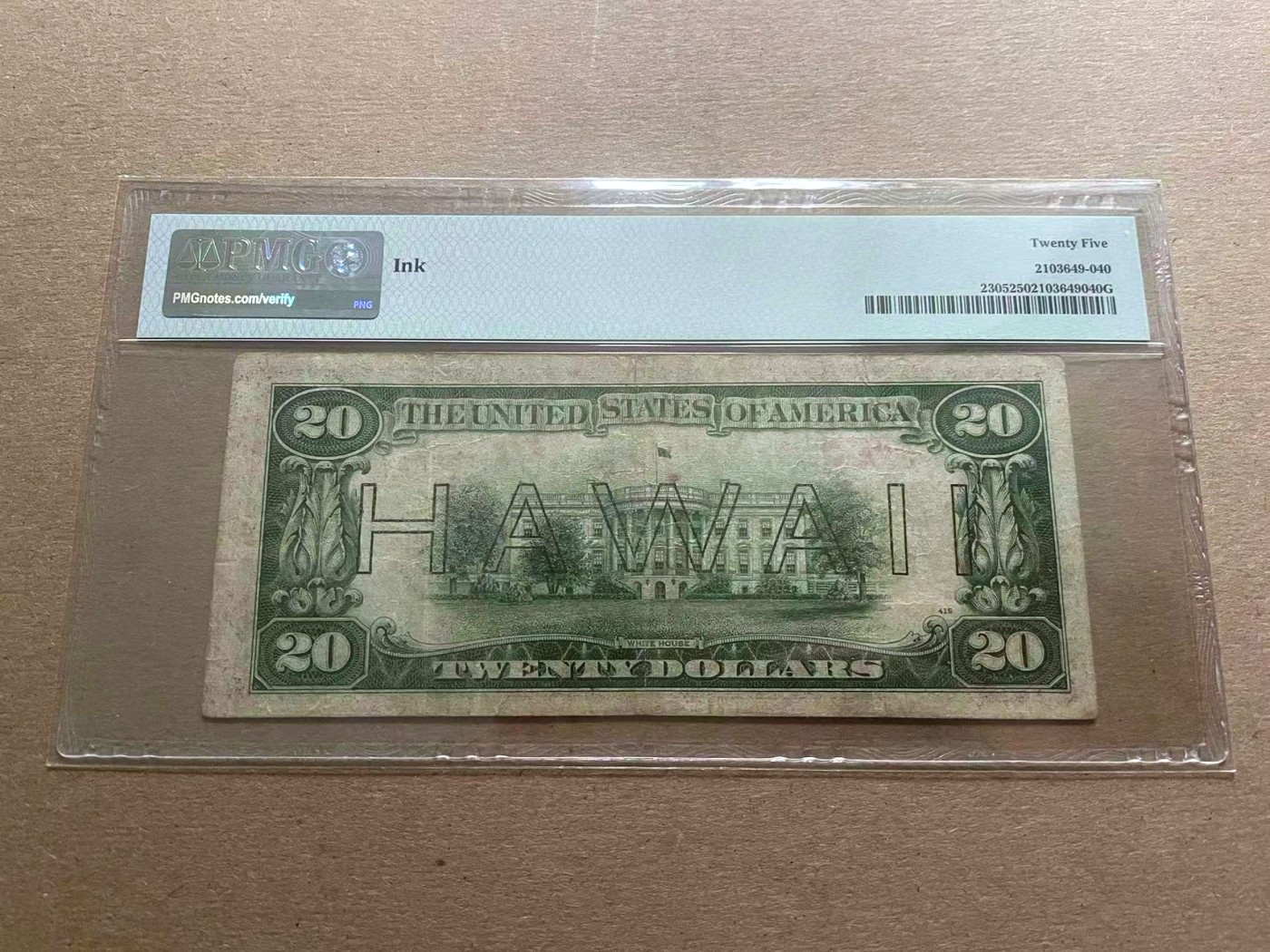 【Blue Auction】✨世界纸币精拍第406期【精】 【无47】美国 1934A20美金 夏威夷券 PMG25