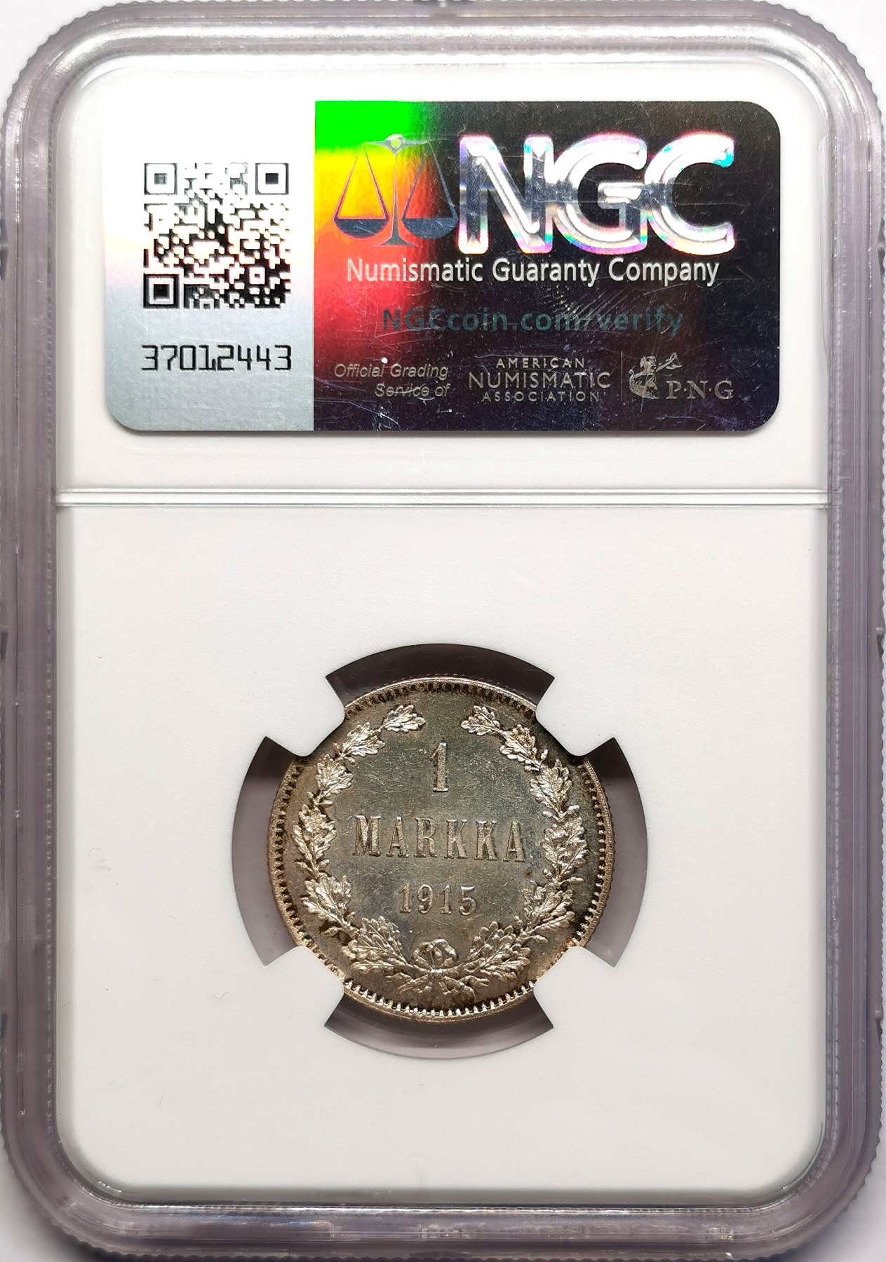 凡希社世界钱币微拍第二百五十七期（感恩专场） 1915芬兰马克银币NGC-MS64