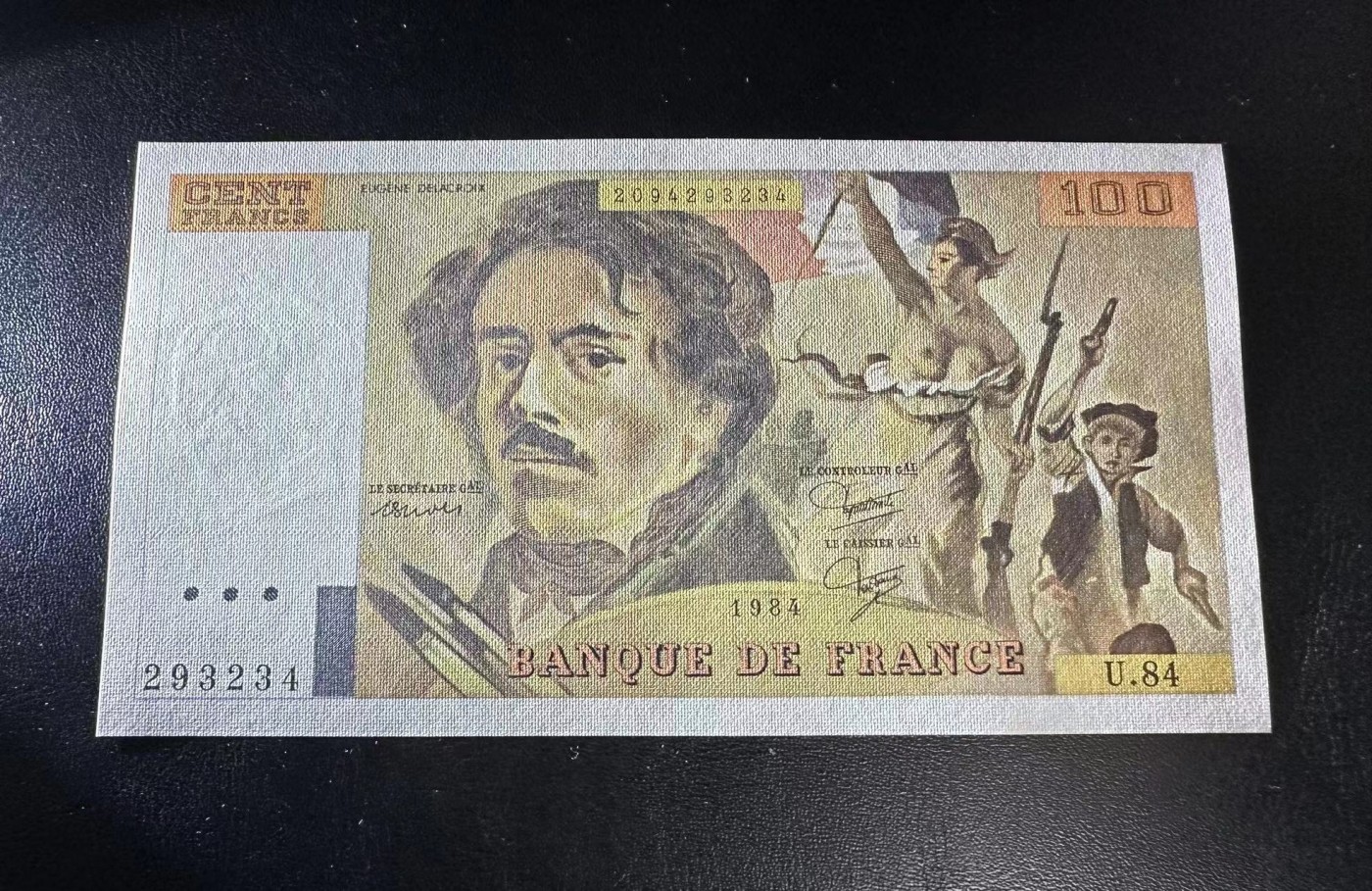 【Blue Auction】✨世界纸币精拍第406期【精】 法国 1984年100法郎 自由引导人民 UNC