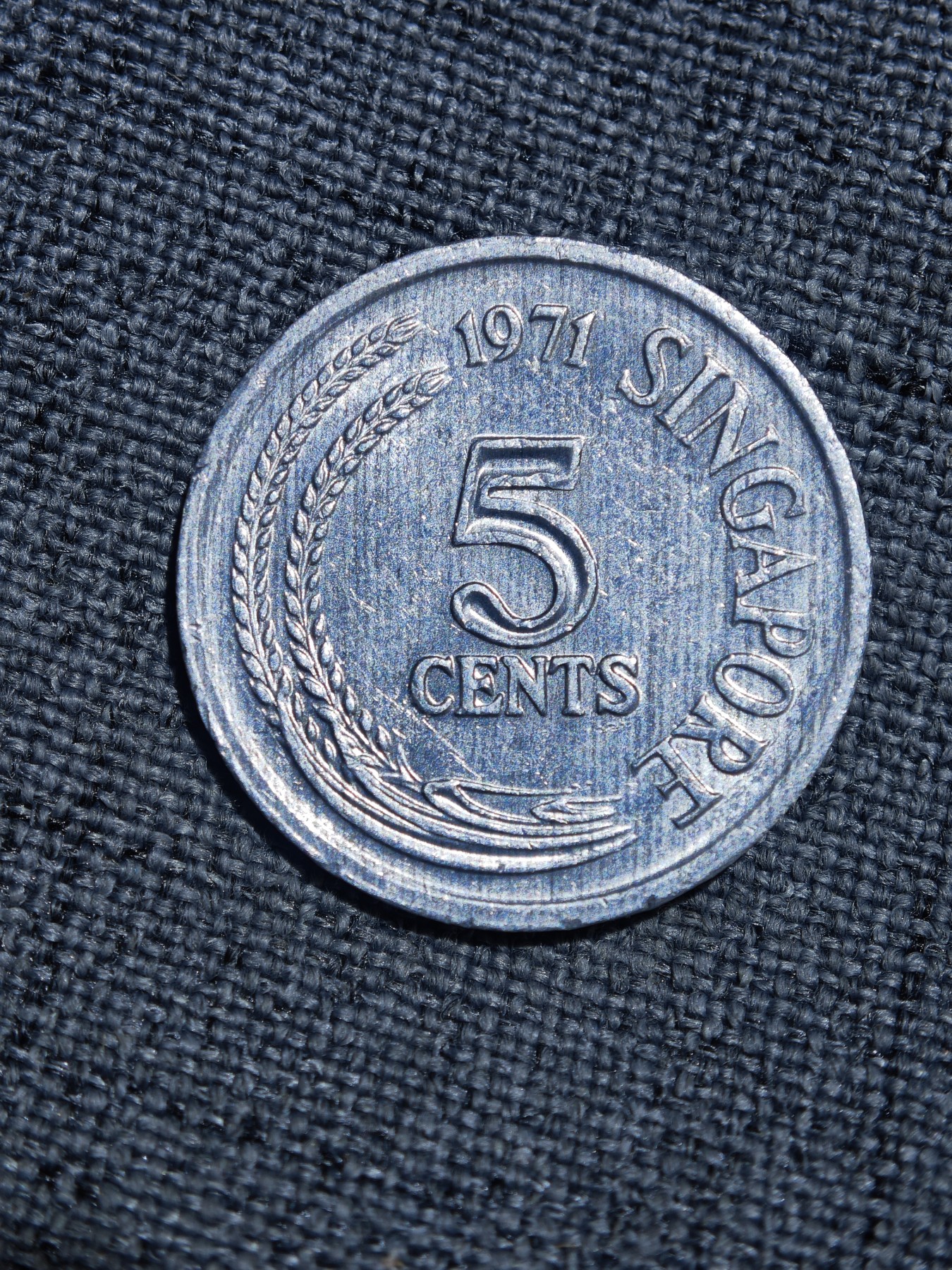 外国硬币收藏第5期 新加坡1971年海鱼纪念币铝币