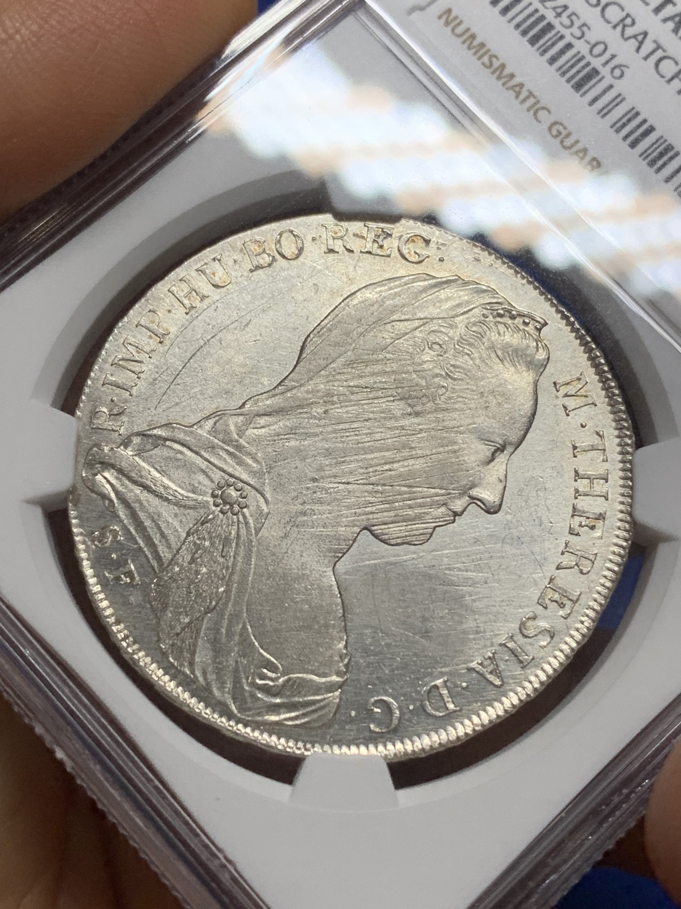 《竞宝斋》第224场-周日，周一，周二 3场 (全场包邮) NGC-UNCD 米兰1780年大奶妈银币 1815-30年早期后铸 强转光状态