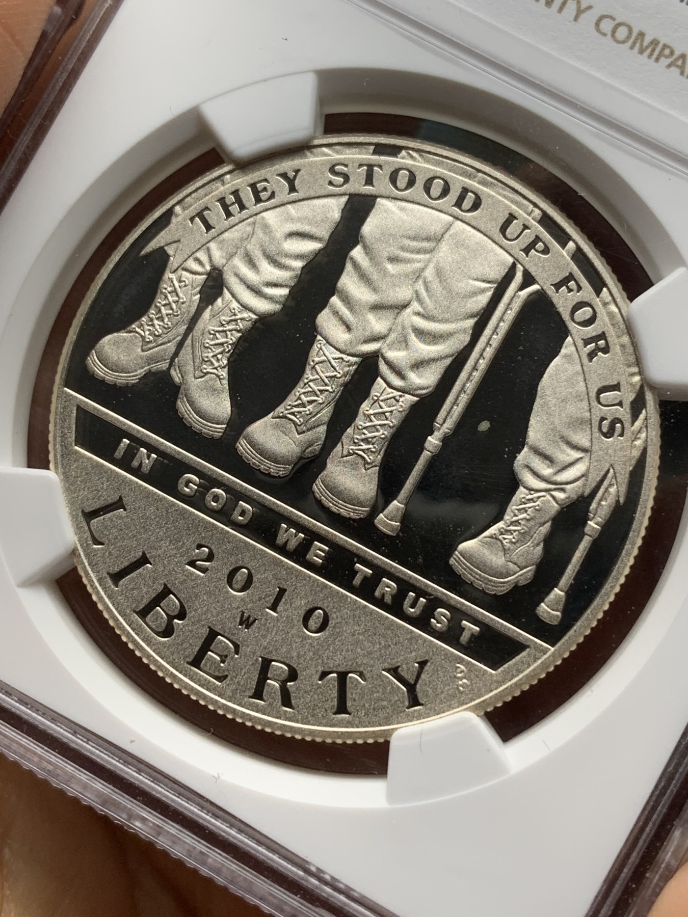 《竞宝斋》第224场-周日，周一，周二 3场 (全场包邮) NGC PF69UC 美国2010年残疾军人1美元大银币