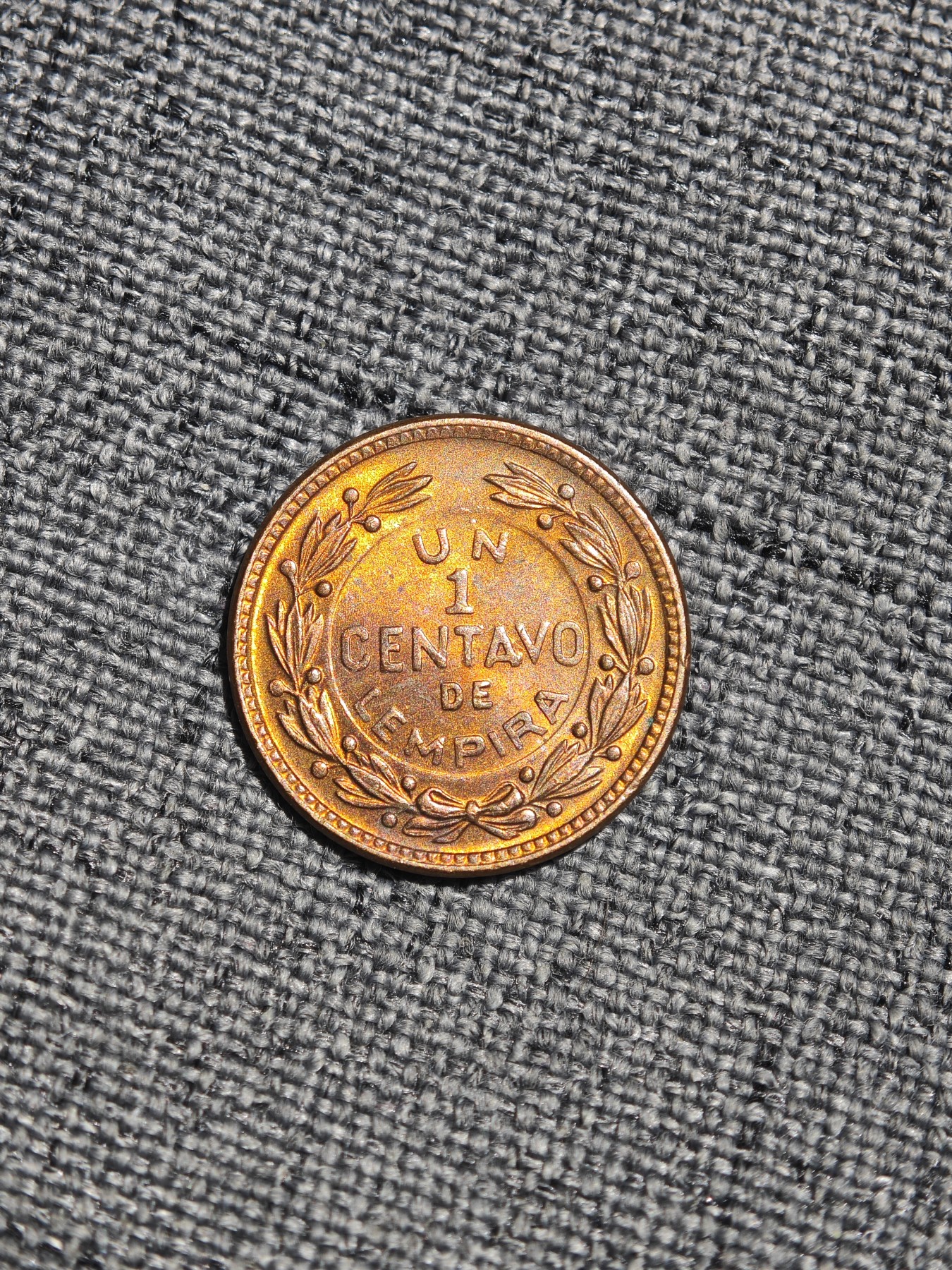 外国硬币收藏第5期 原光未使用洪都拉斯1957年1分铜币