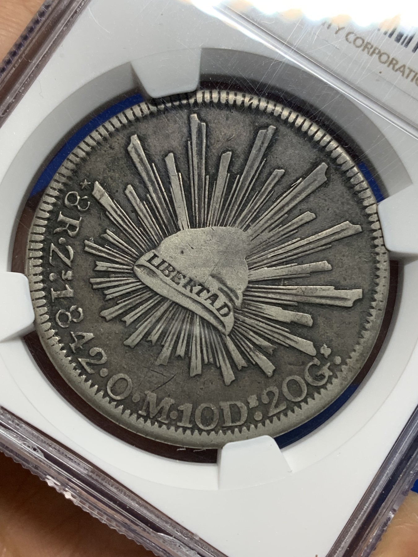 《竞宝斋》第224场-周日，周一，周二 3场 (全场包邮) NGC-VFD 墨西哥1842年鹰洋 罕见1841年鹰型章型币 鹰洋图谱三级版