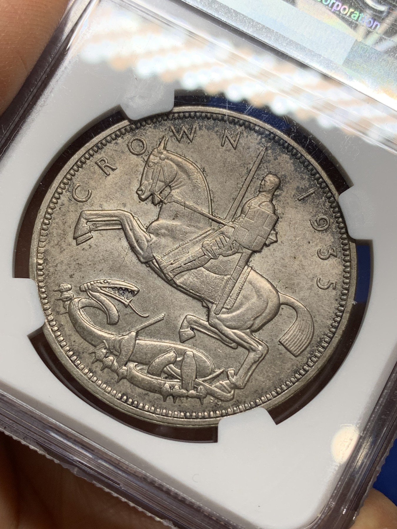 《竞宝斋》第224场-周日，周一，周二 3场 (全场包邮) NGC-MS62 1935乔五木马剑大银币 好状态