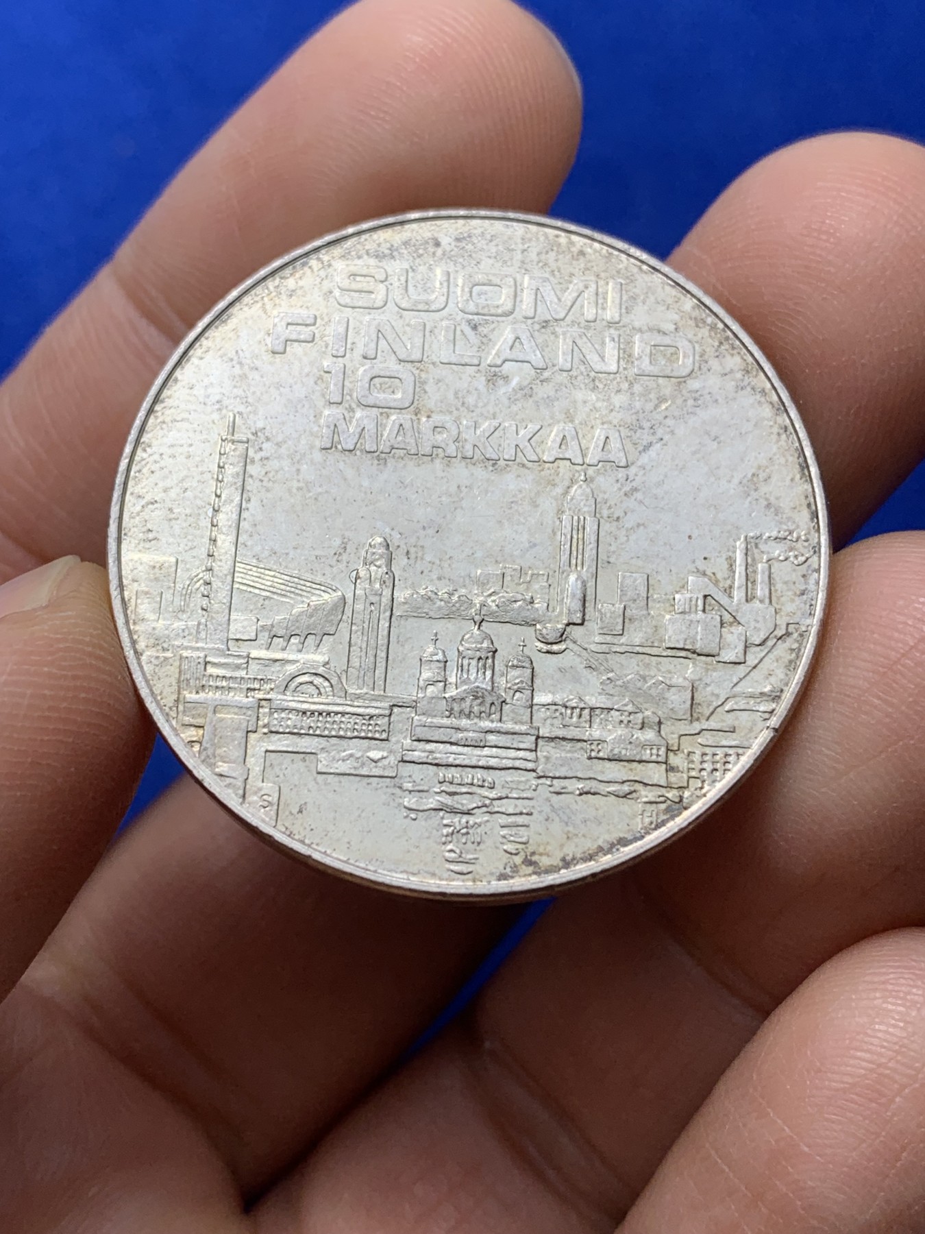 《竞宝斋》第224场-周日，周一，周二 3场 (全场包邮) 芬兰1971年第十届欧洲田径锦标赛10马克纪念银币