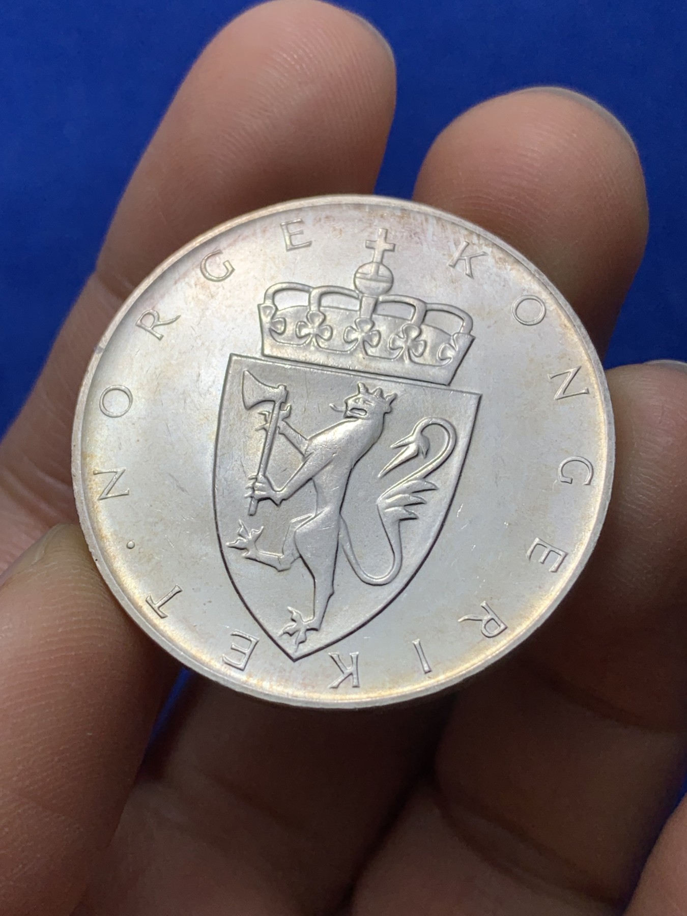 《竞宝斋》第224场-周日，周一，周二 3场 (全场包邮) 挪威1964年10克朗银币