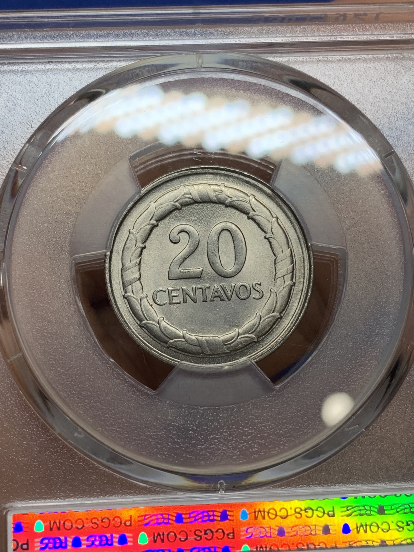 《竞宝斋》第224场-周日，周一，周二 3场 (全场包邮) PCGS金盾 MS65 哥伦比亚1969年20分镍包钢币