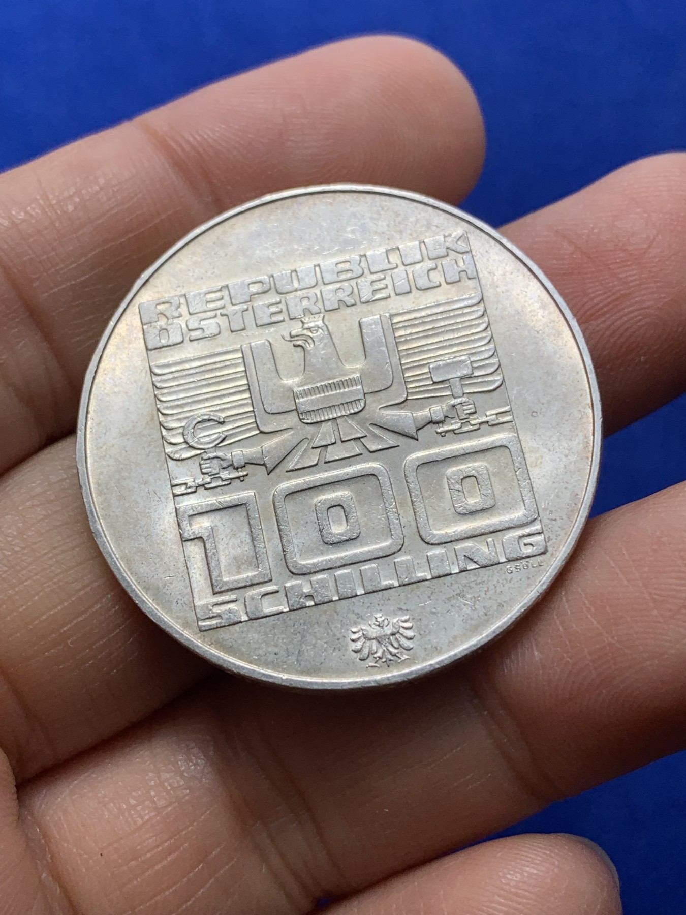 《竞宝斋》第224场-周日，周一，周二 3场 (全场包邮) 奥地利 1976年 因斯布鲁克奥运会 100先令 大银币