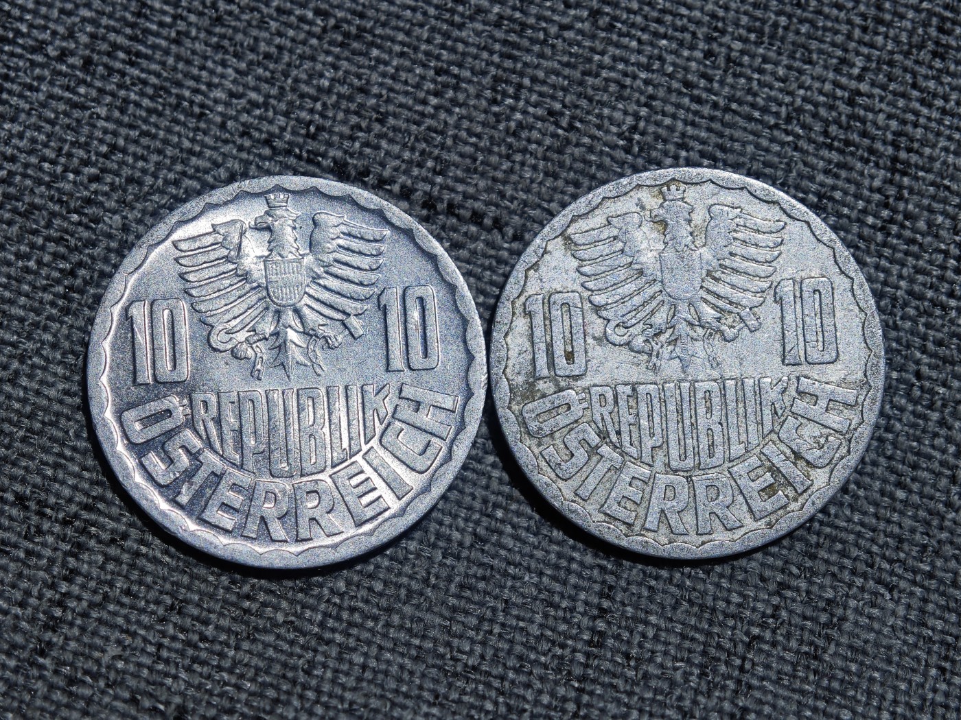 外国硬币收藏第5期 奥地利1952、1973年10格罗申2枚