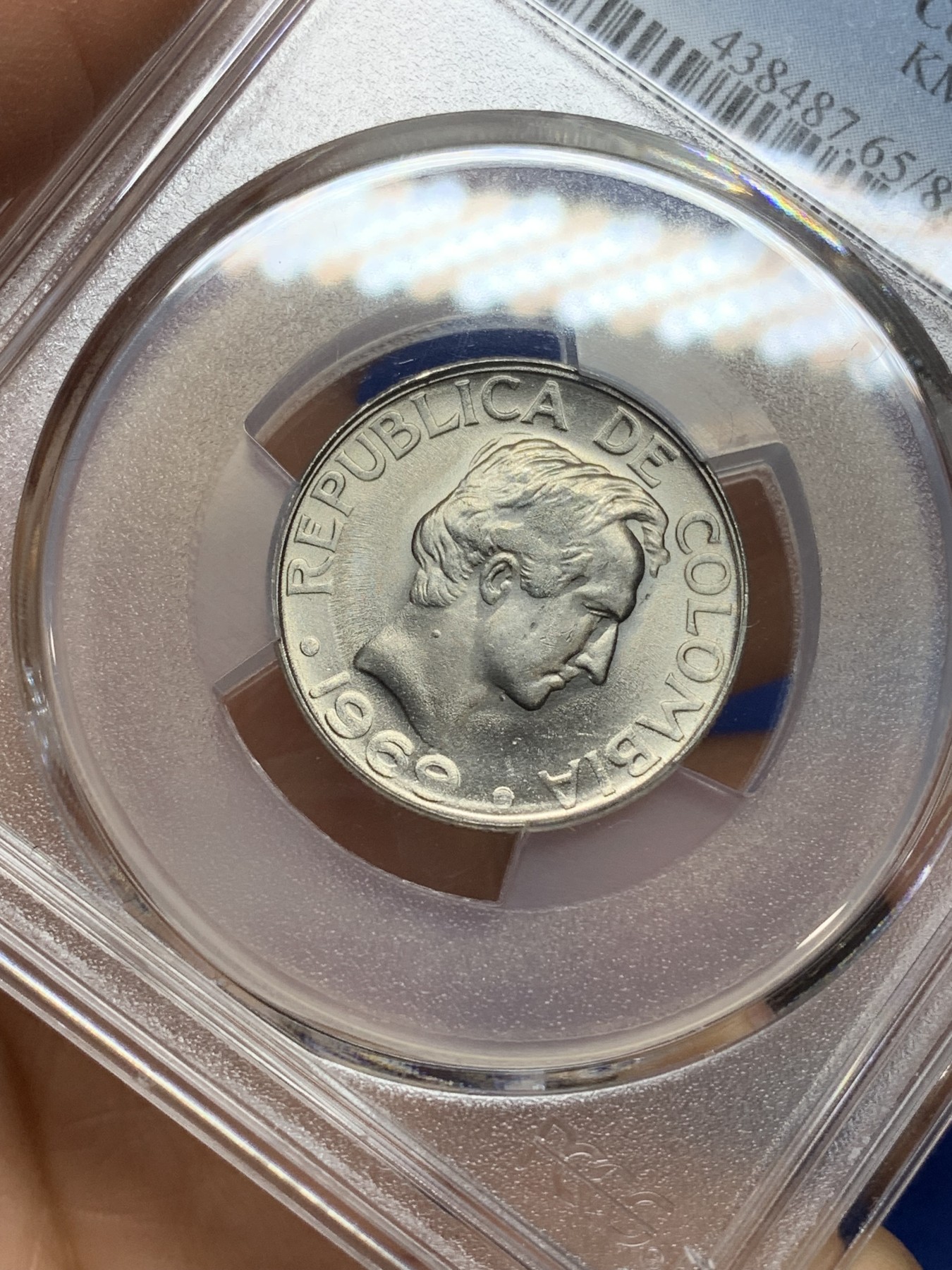 《竞宝斋》第224场-周日，周一，周二 3场 (全场包邮) PCGS金盾 MS65 哥伦比亚1969年20分镍包钢币