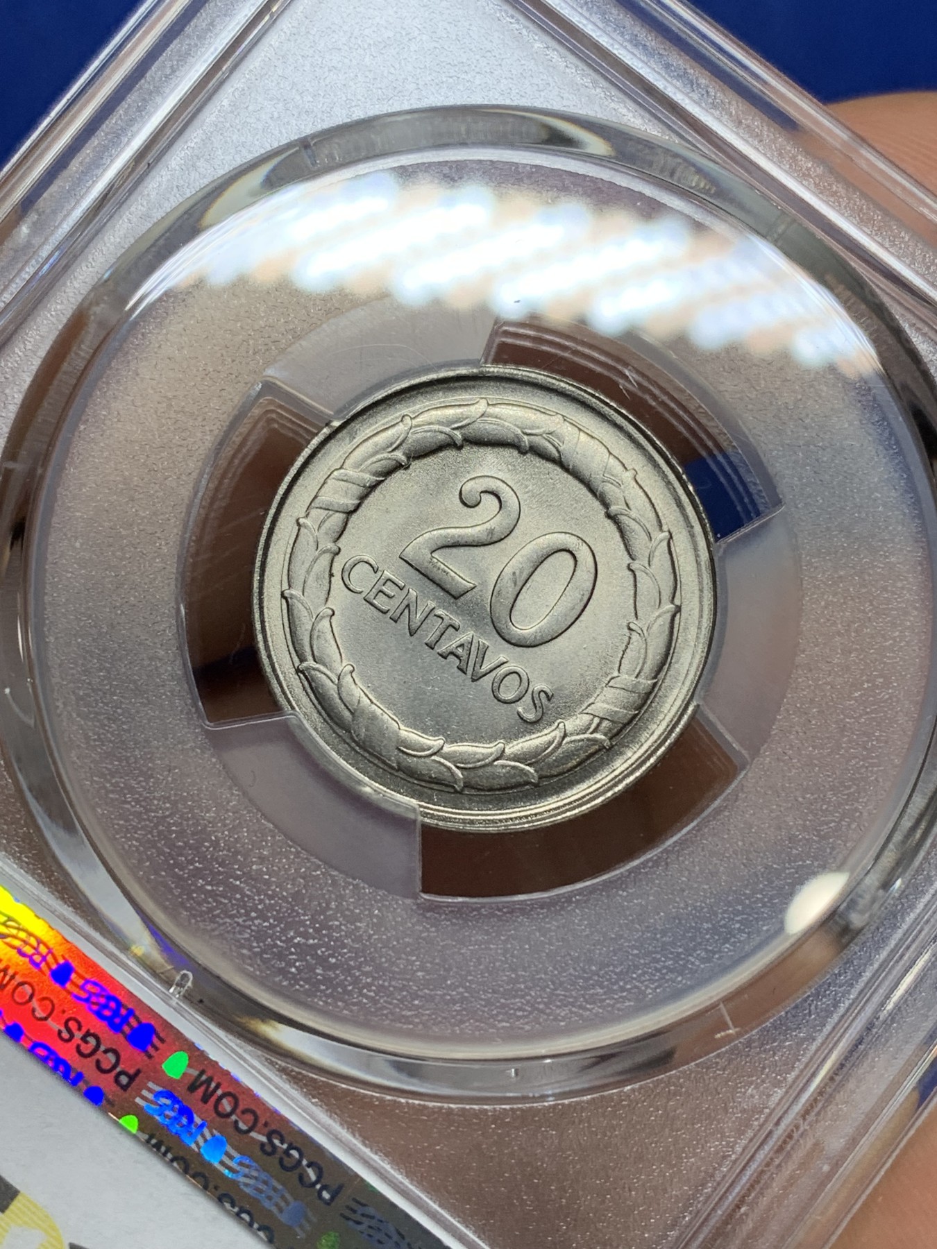 《竞宝斋》第224场-周日，周一，周二 3场 (全场包邮) PCGS金盾 MS65 哥伦比亚1969年20分镍包钢币